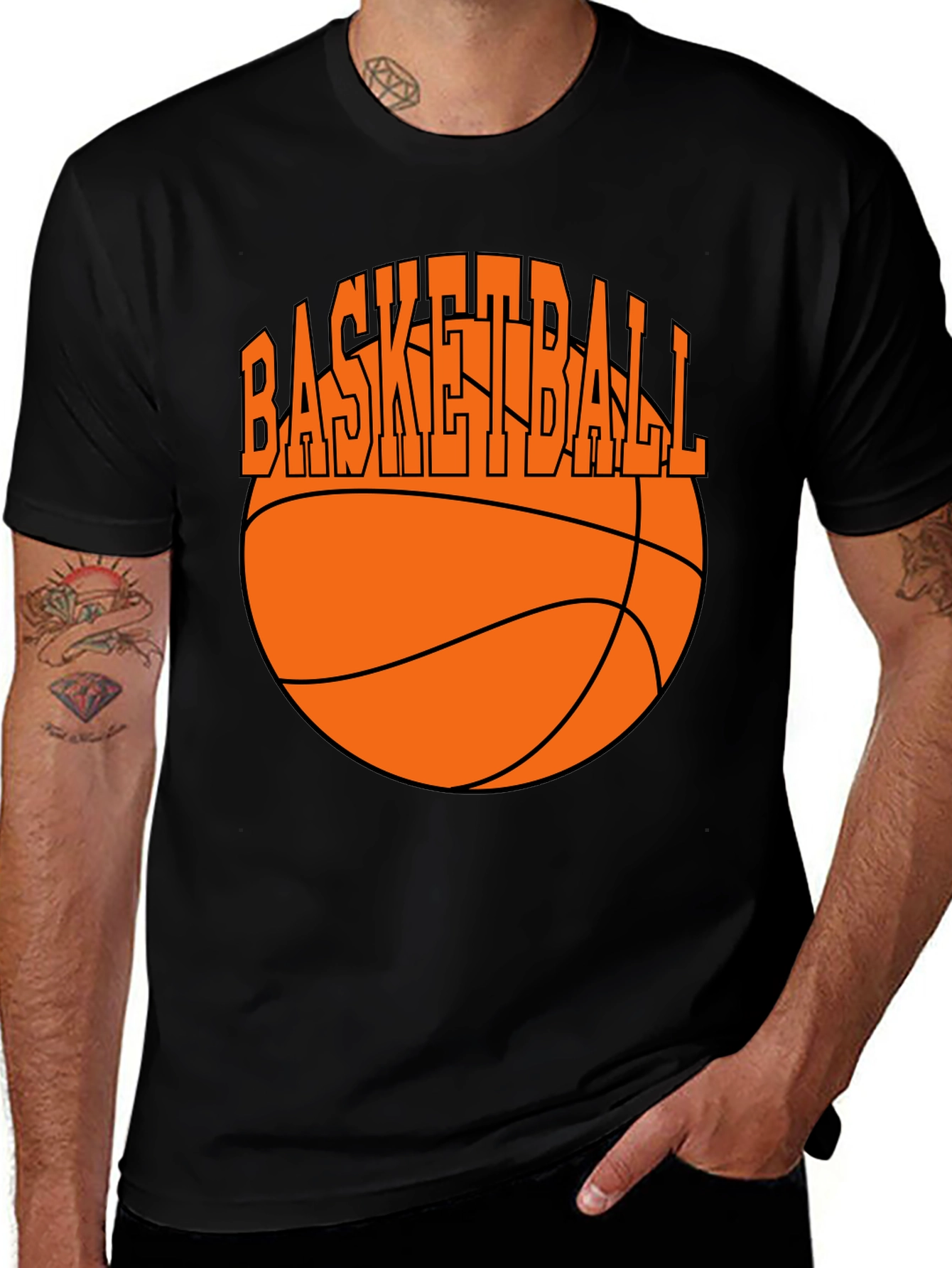 Variant 15 of Basketball Graphic T-Shirt - Stylish Black Tee