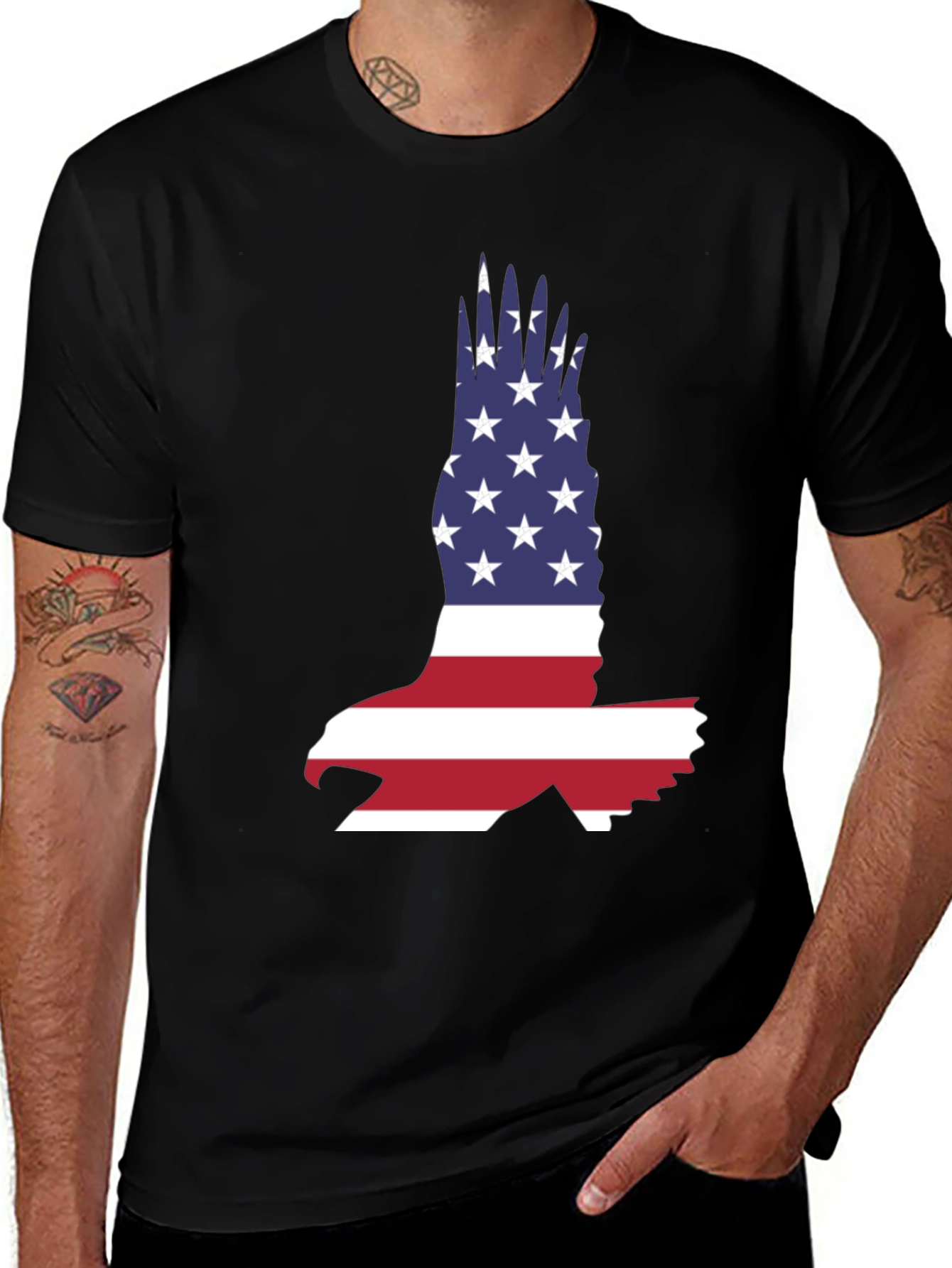 Variant 15 of American Flag Eagle Graphic T-Shirt