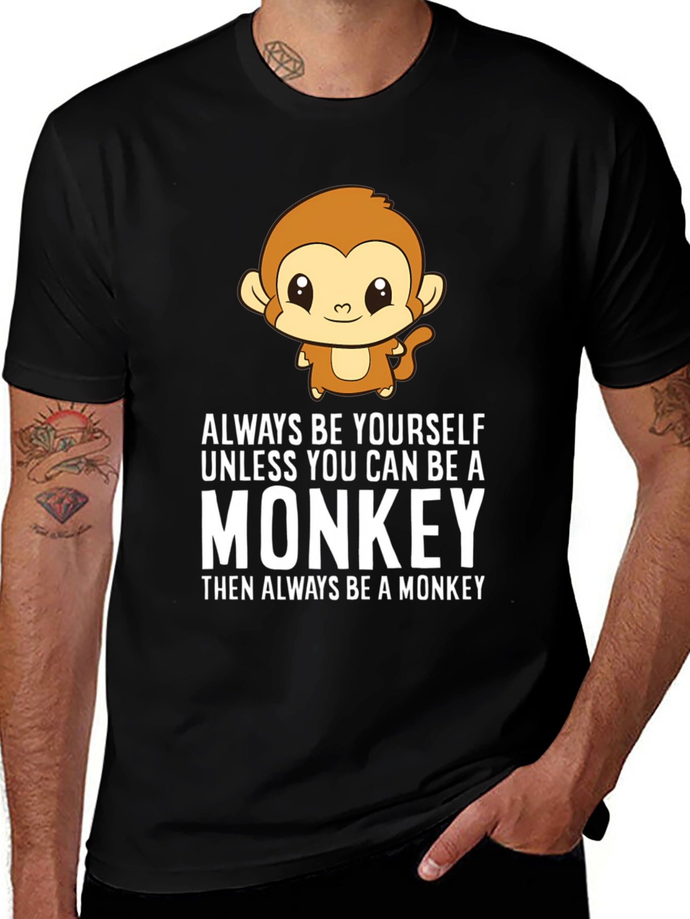Variant 25 of Always Be Yourself Monkey Graphic T-Shirt