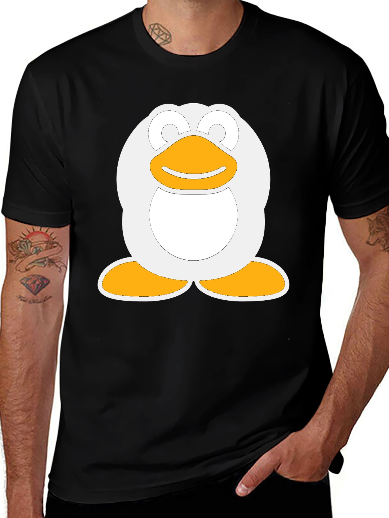 Variant 18 of Penguin Graphic Black T-Shirt - Casual Style