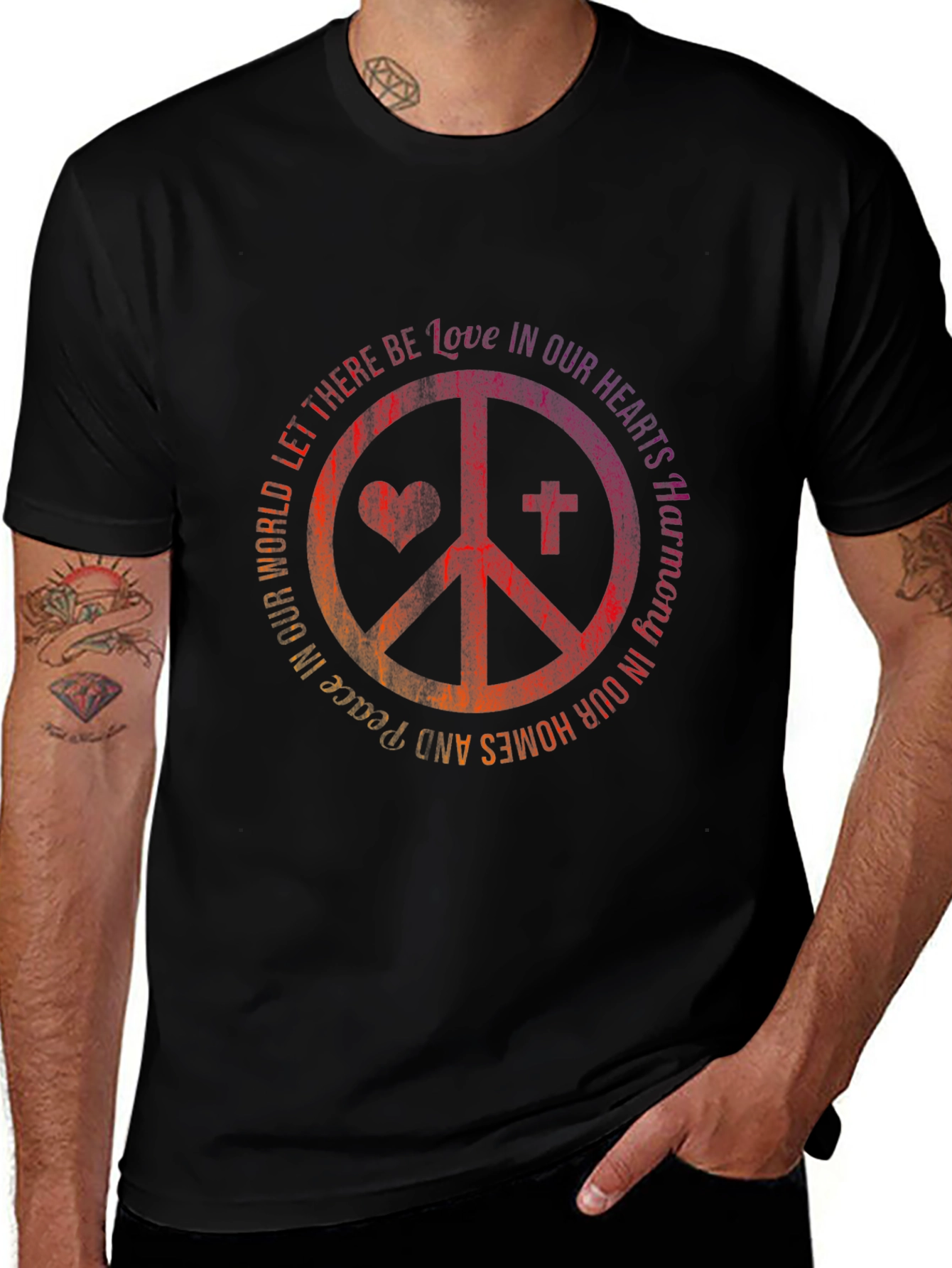 Variant 13 of Peace Love Harmony Graphic Tee