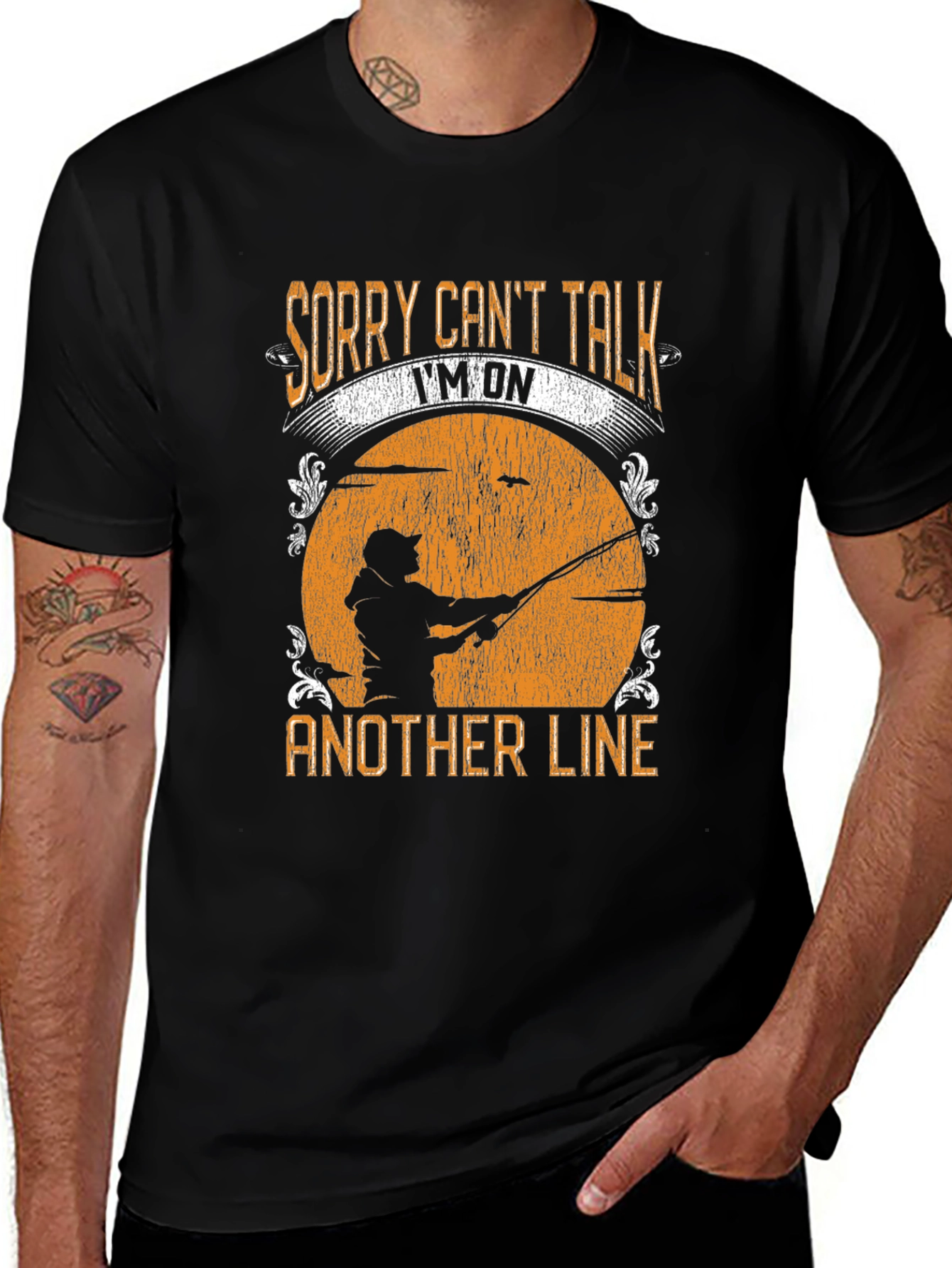 Variant 15 of Sorry Can't Talk Fishing T-Shirt