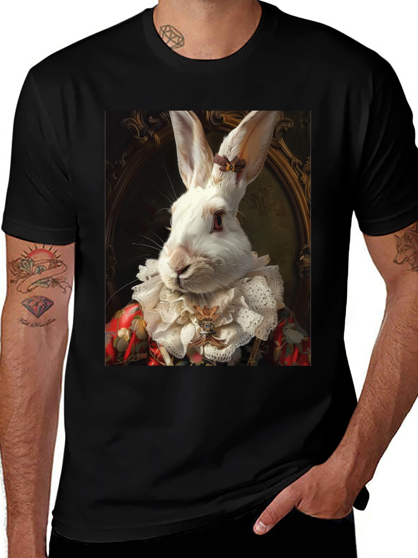 Variant 18 of Regal Rabbit Graphic Tee