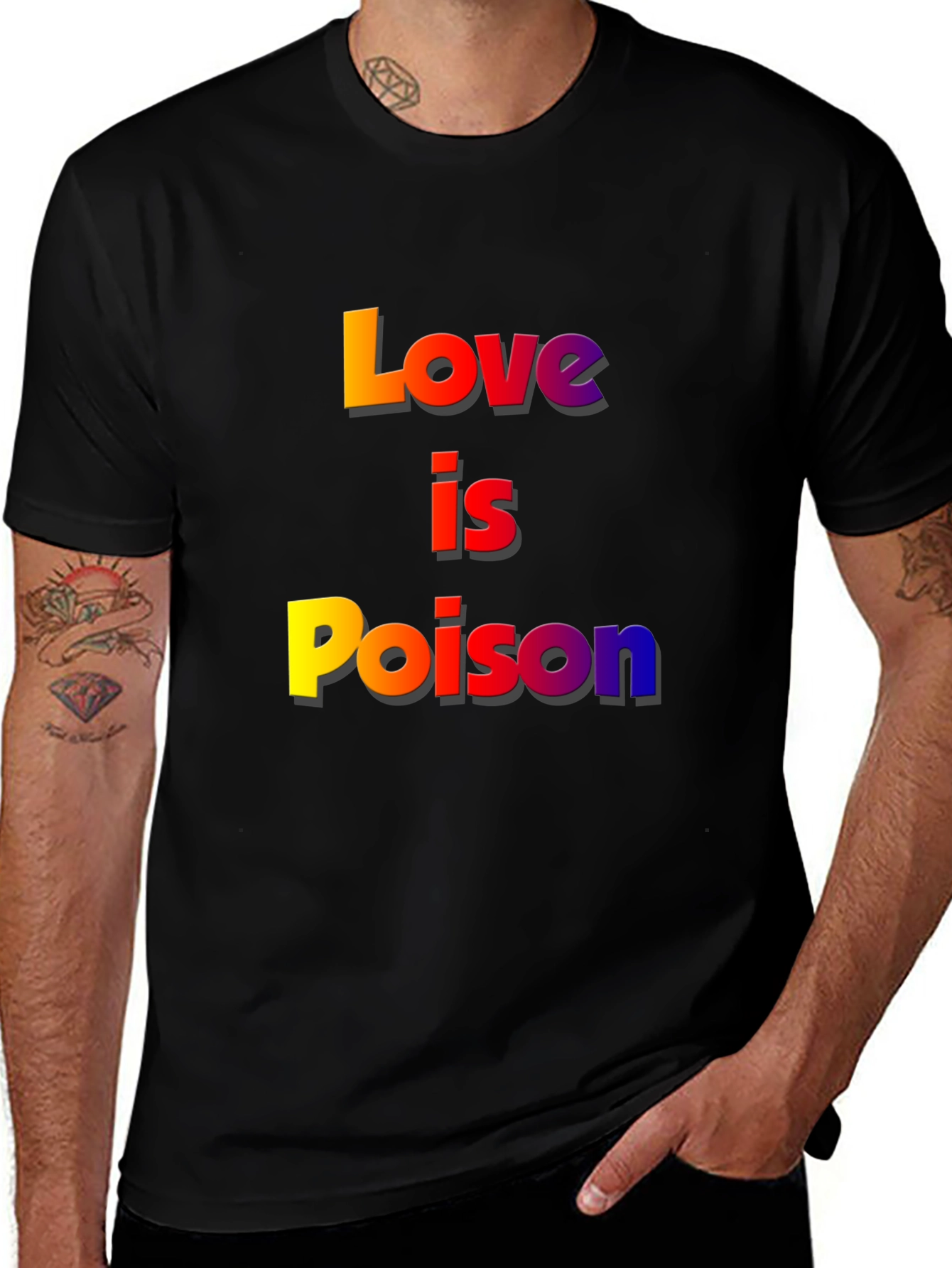 Variant 30 of Love is Poison Graphic Tee - Bold & Edgy Statement Shirt