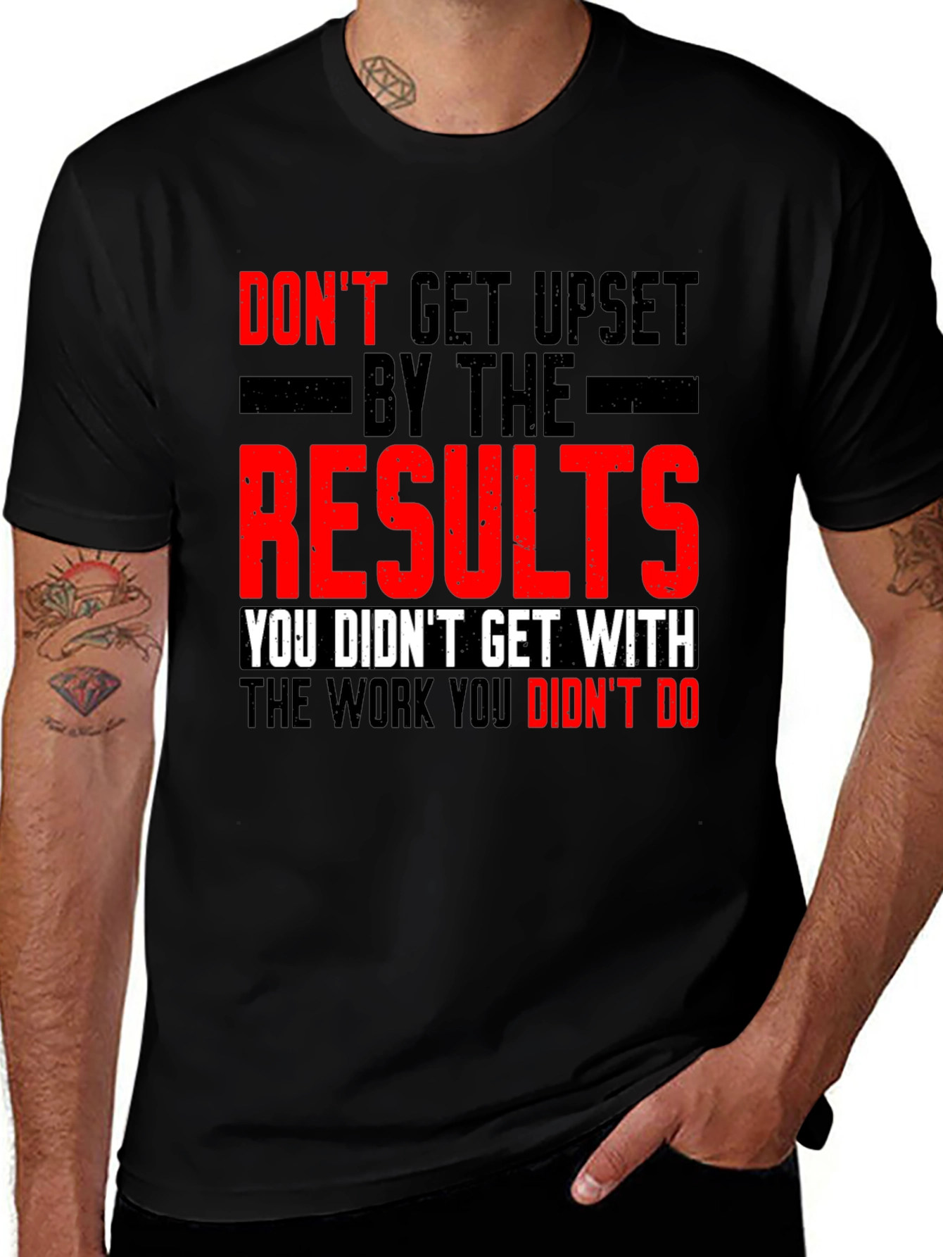 Variant 20 of Motivational T-Shirt: Don't Get Upset By Results