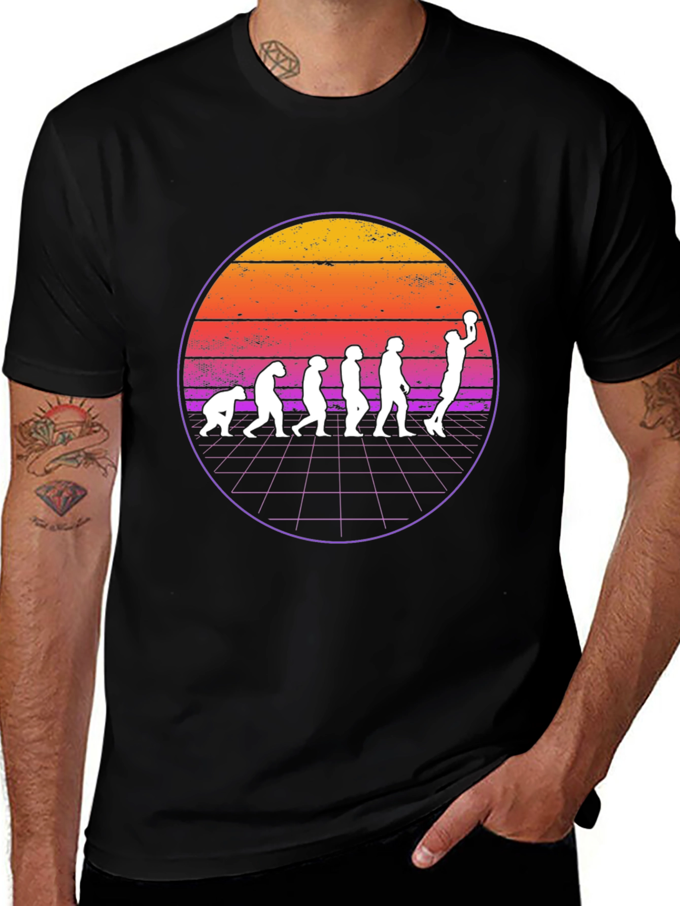 Variant 5 of Basketball Evolution Graphic T-Shirt