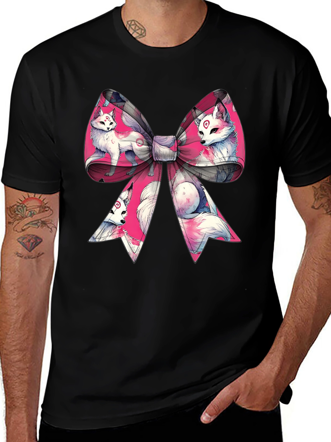 Variant 25 of Fox Bow T-Shirt - Anime Style