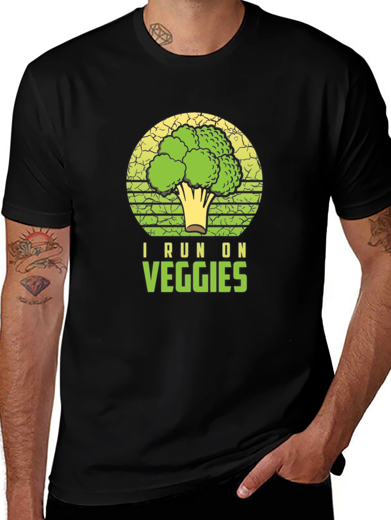 I Run On Veggies Broccoli Graphic Tee