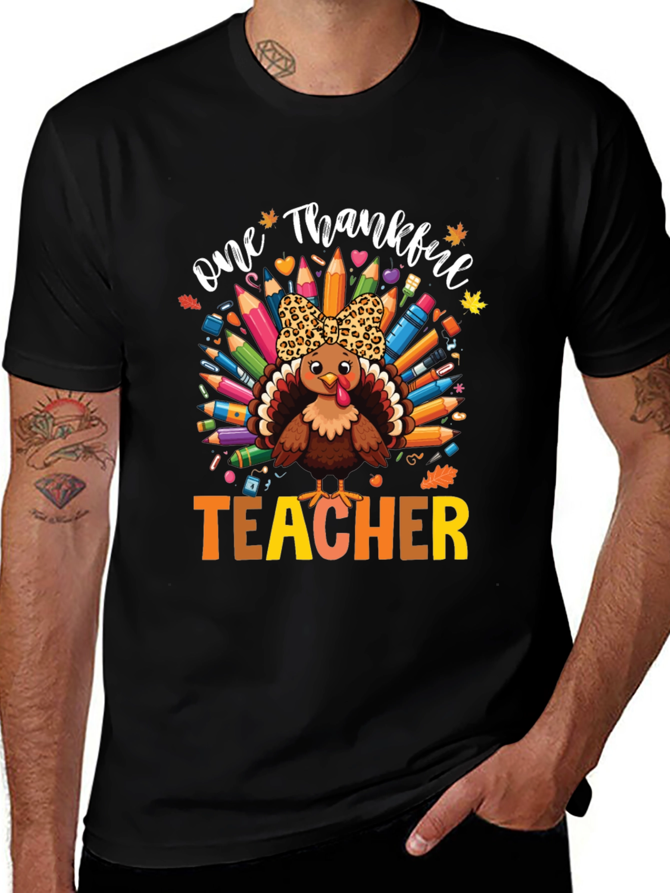 Thankful Teacher T-Shirt - Thanksgiving Apparel