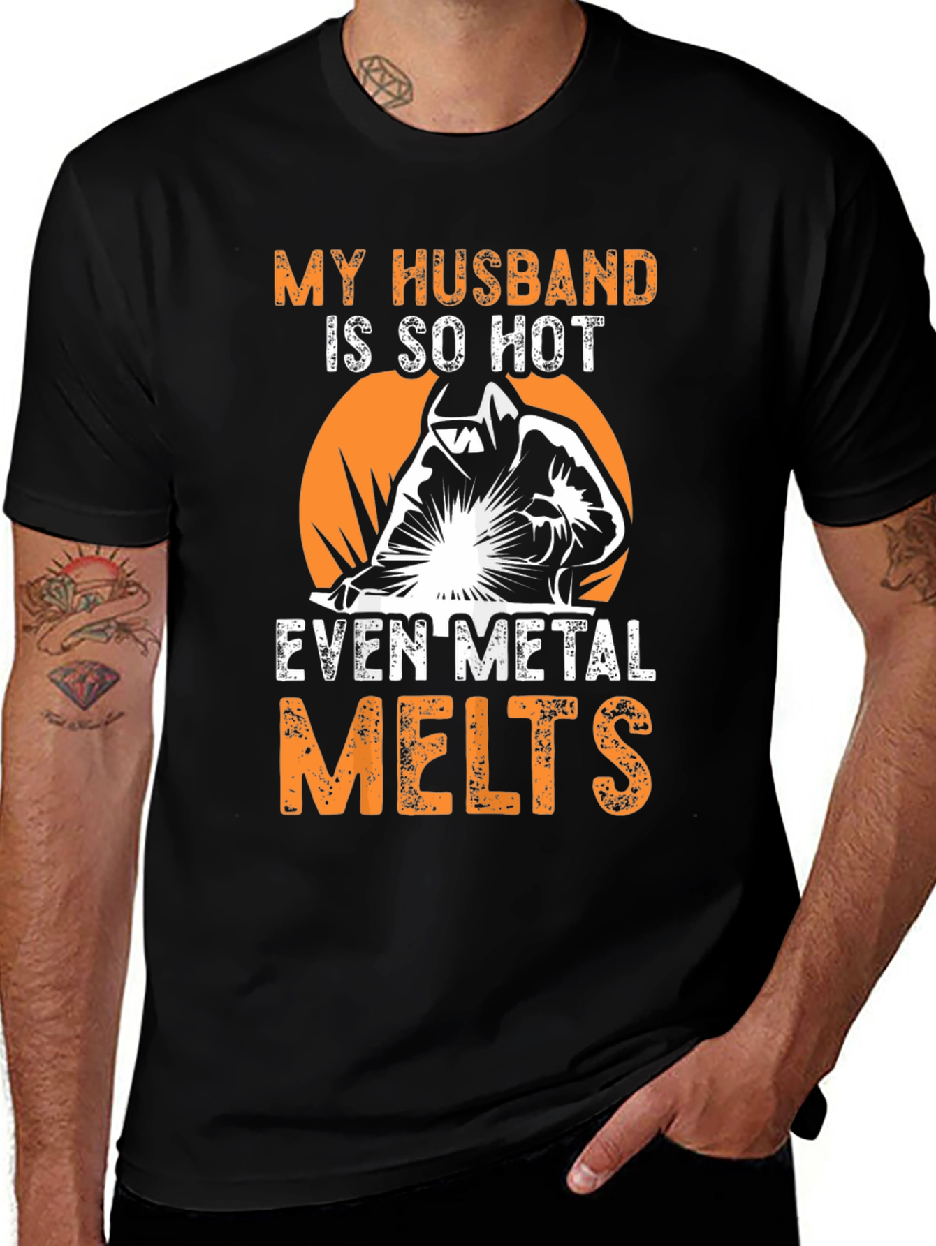 Variant 29 of My Husband Is So Hot Welder T-Shirt