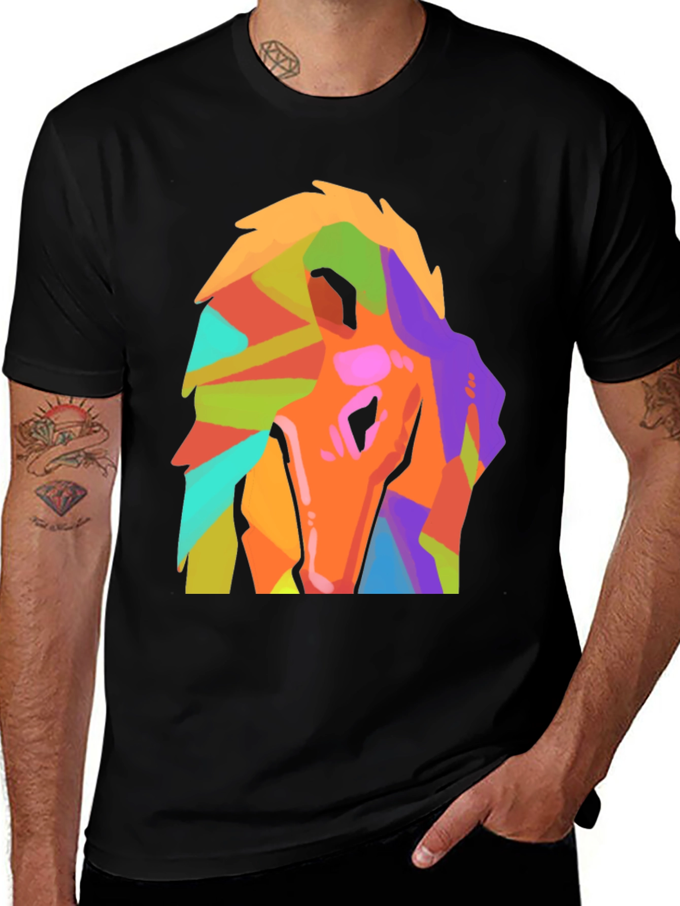 Variant 9 of Abstract Horse Graphic T-Shirt