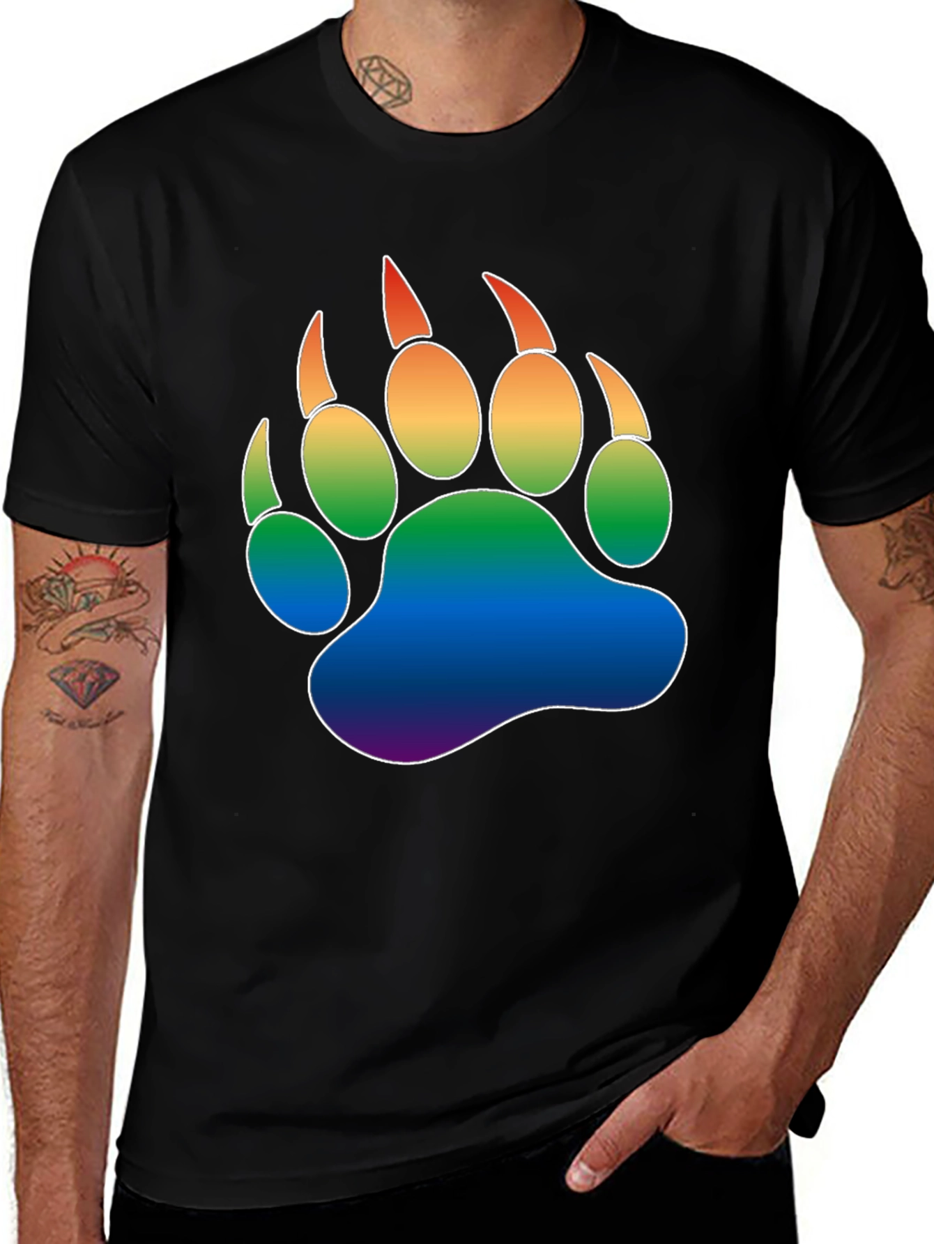 Pride Bear Paw T-Shirt