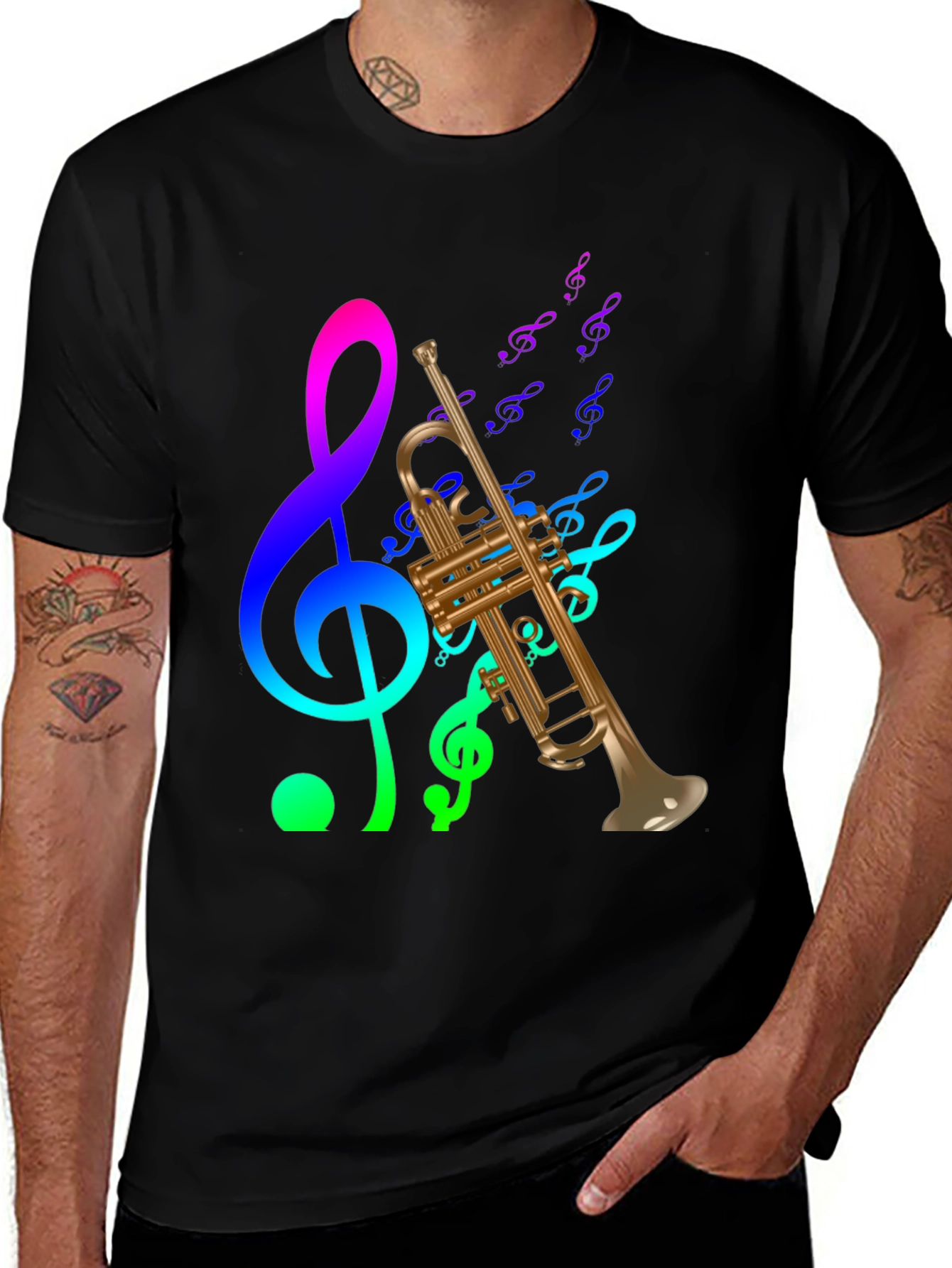 Variant 23 of Musical Note Trumpet T-Shirt