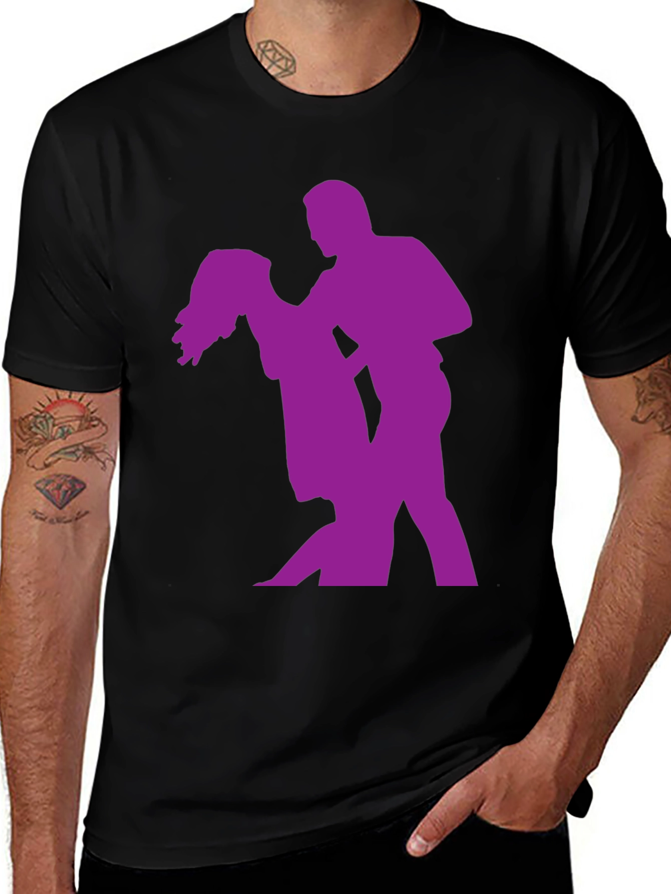 Variant 18 of Purple Silhouette Dance Graphic Tee