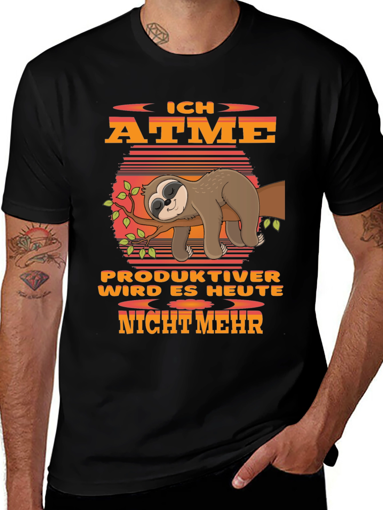 Variant 19 of Ich Atme Sloth Graphic T-Shirt