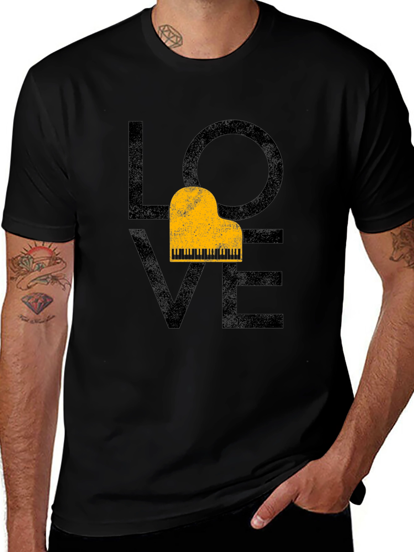 Variant 25 of Love Piano Graphic T-Shirt