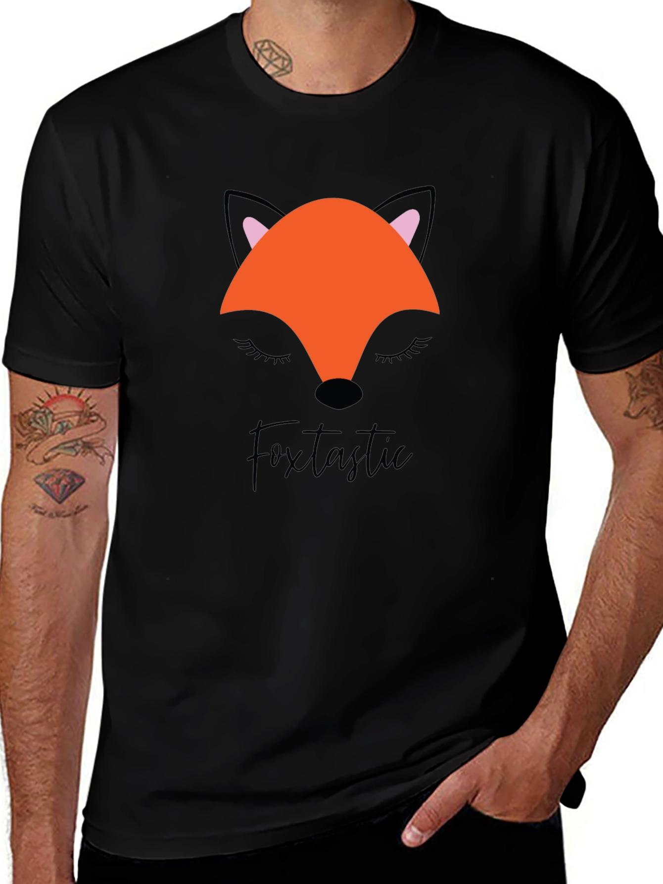 Variant 21 of Foxtastic Fox Graphic Tee - Trendy Men's T-Shirt