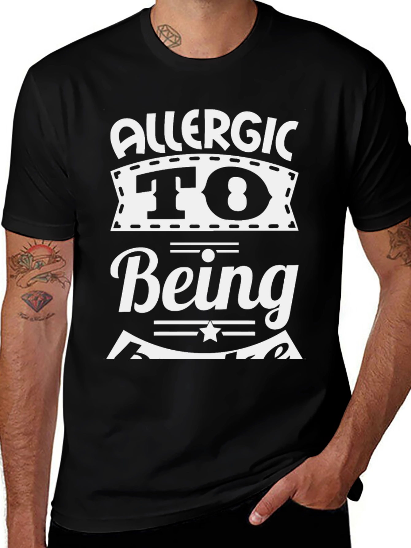 Variant 2 of Allergic To Being Basic Graphic T-Shirt