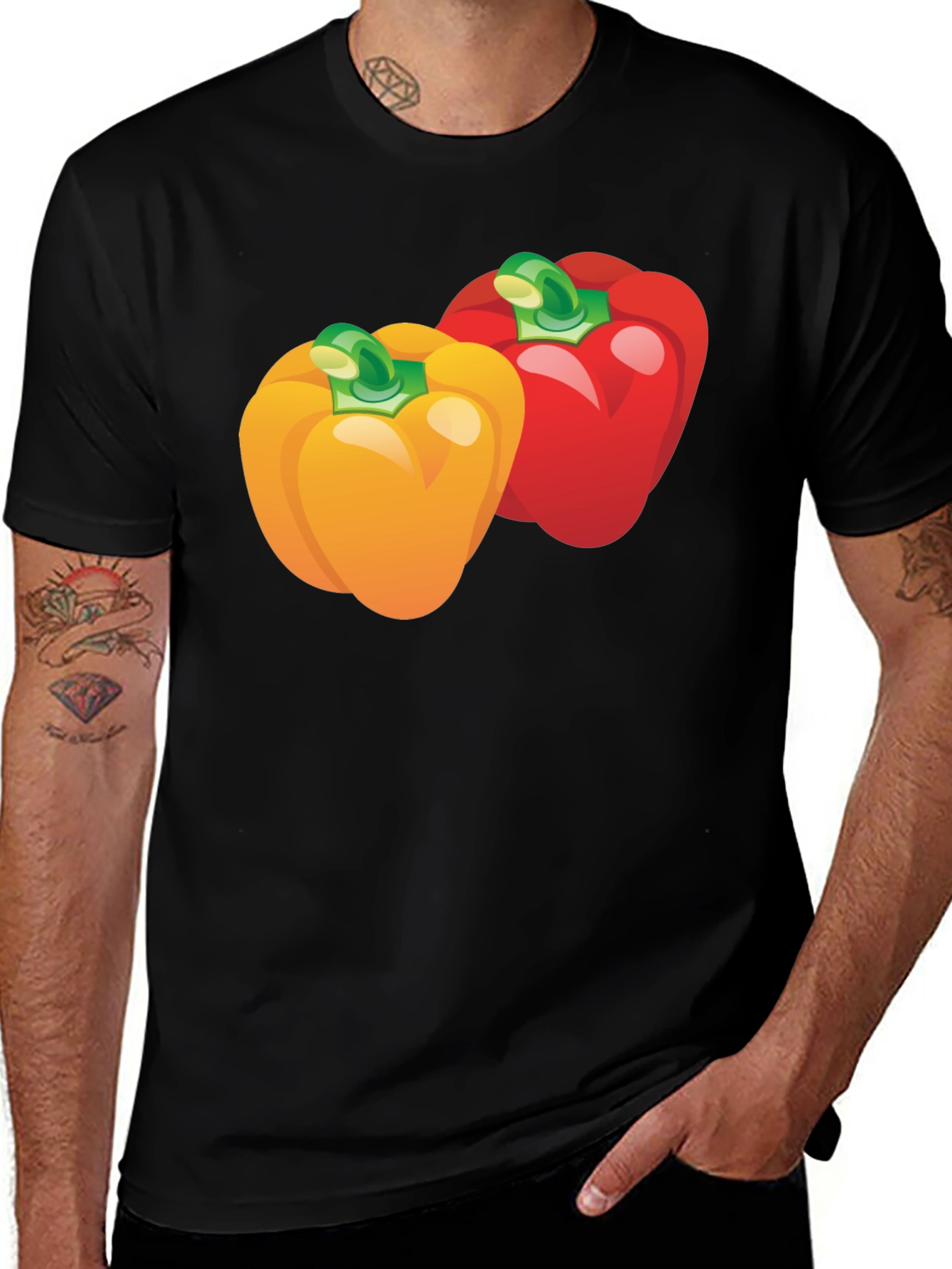 Peppers Graphic Tee - Fun Vegetable T-Shirt