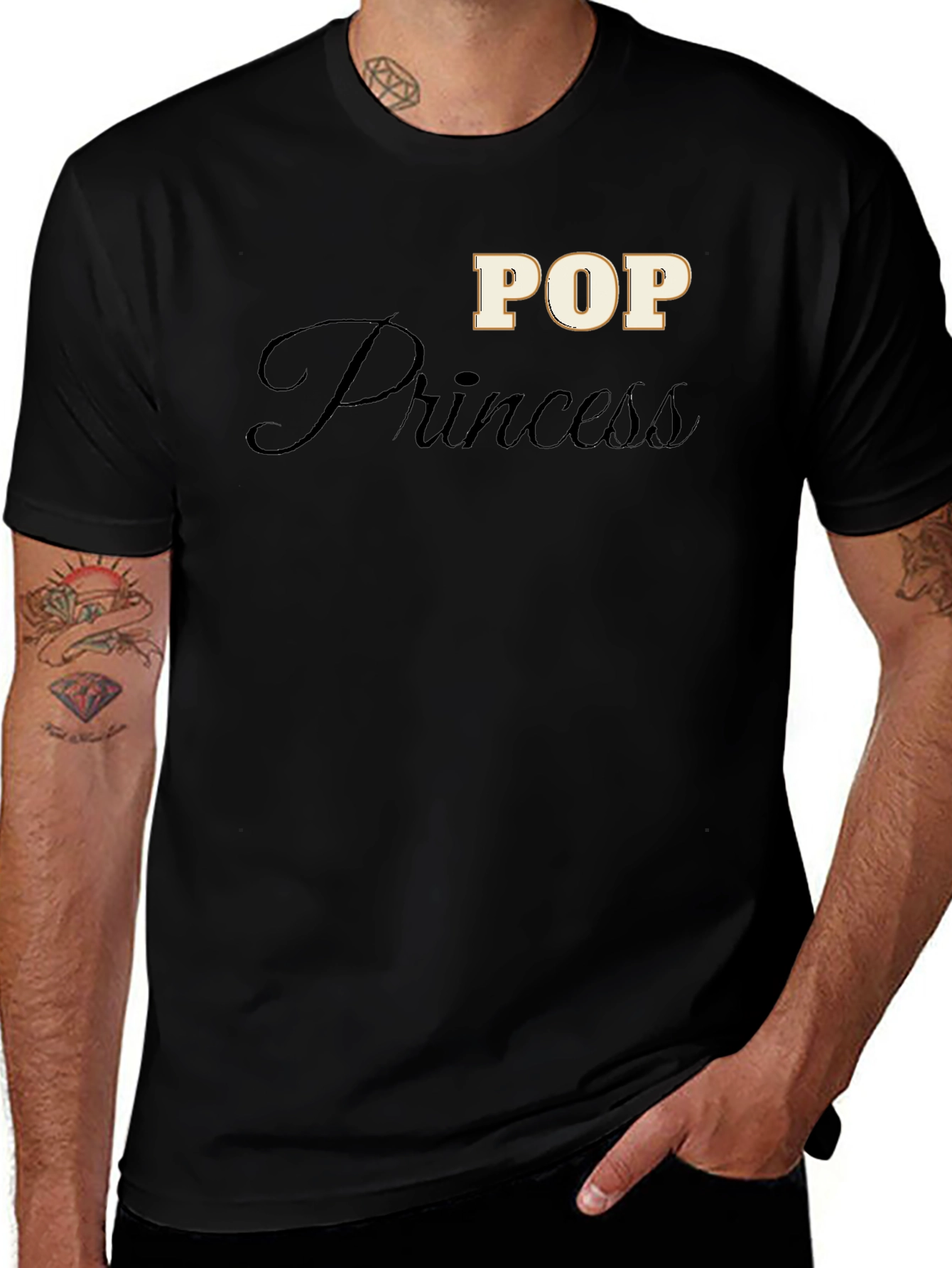 Pop Princess Black T-Shirt for Stylish Comfort
