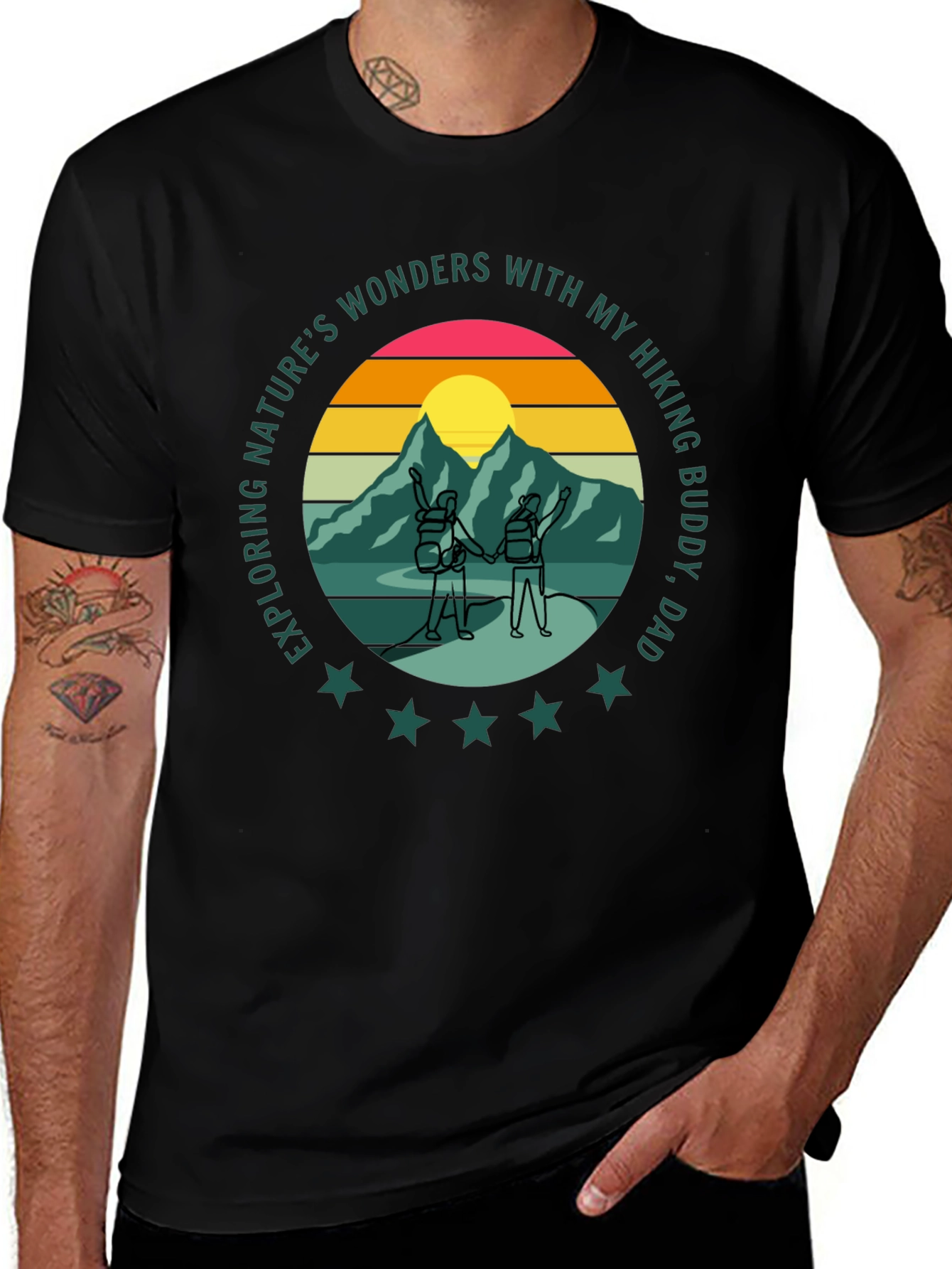 Hiking Buddy Dad T-Shirt: Explore Nature's Wonders
