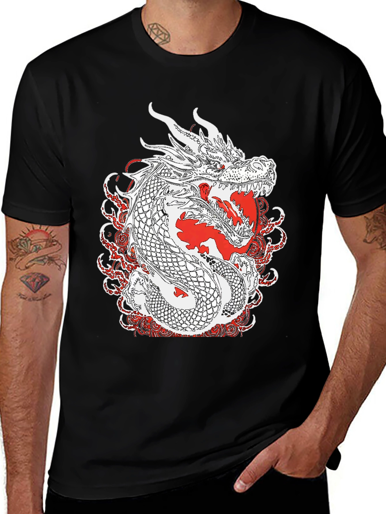 Variant 6 of Dragon Graphic T-Shirt - Cool Casual Tee