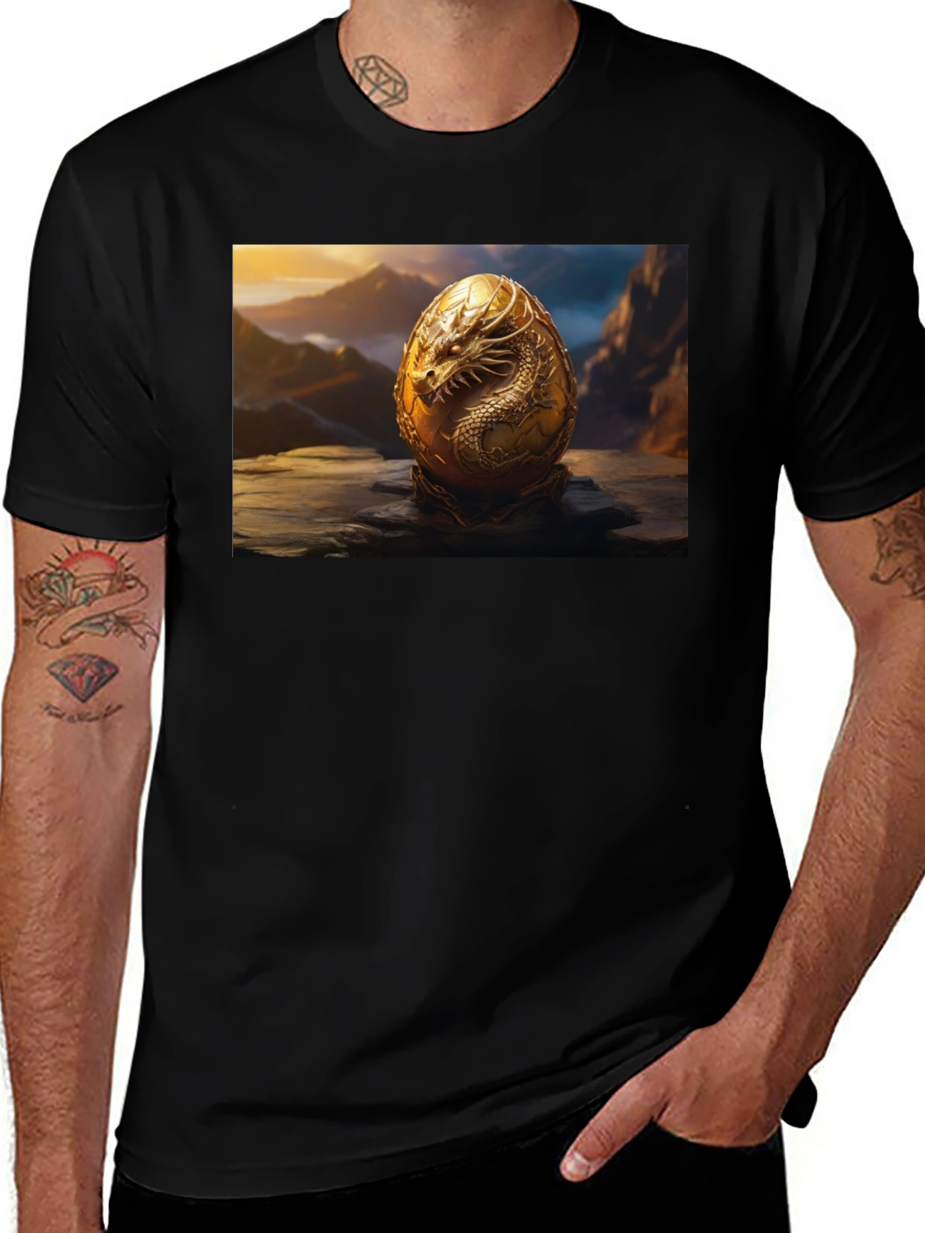 Dragon Egg Graphic Tee - Fantasy Art Shirt