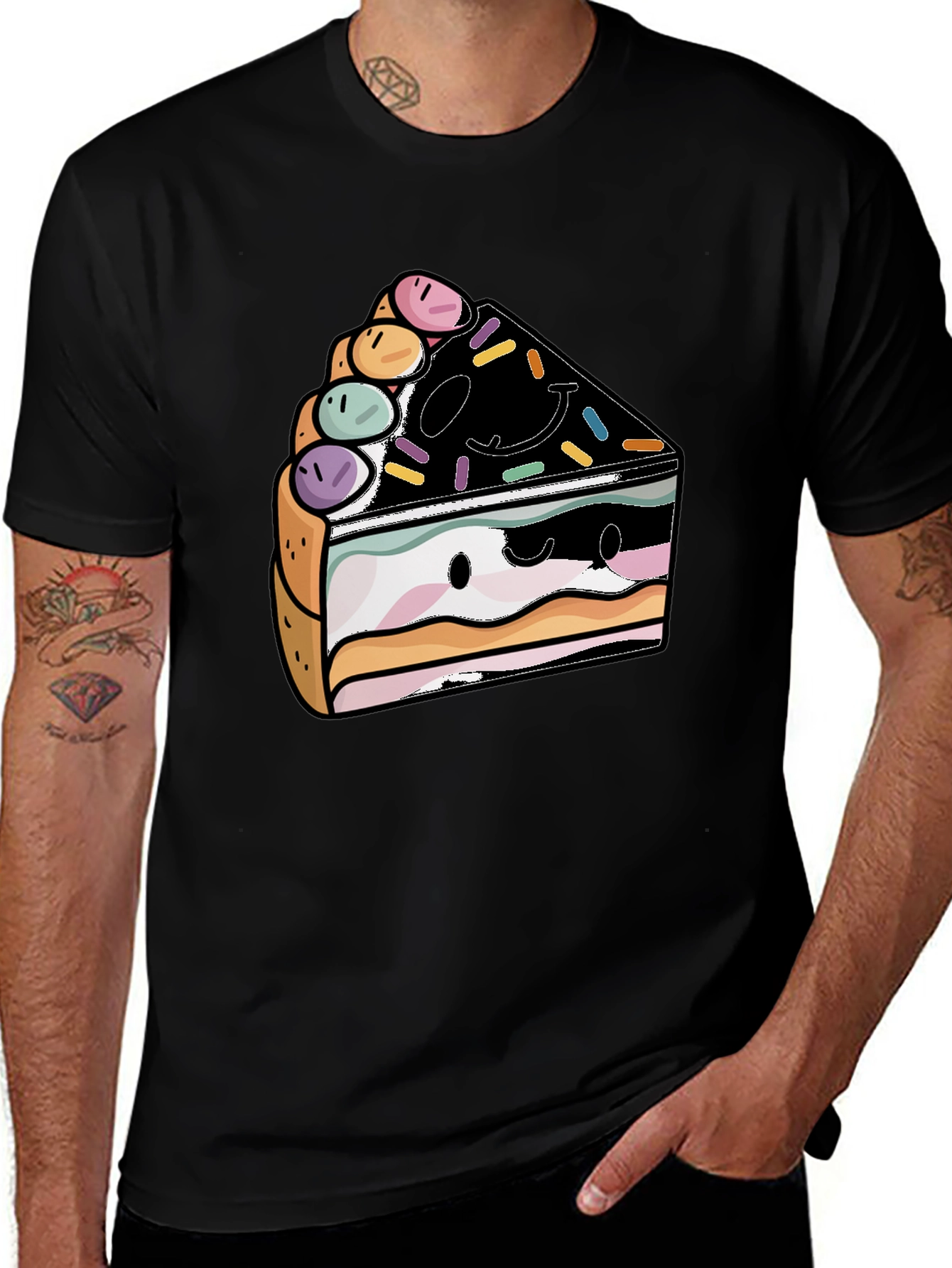 Variant 22 of Cake Slice Graphic Tee - Quirky Foodie Shirt