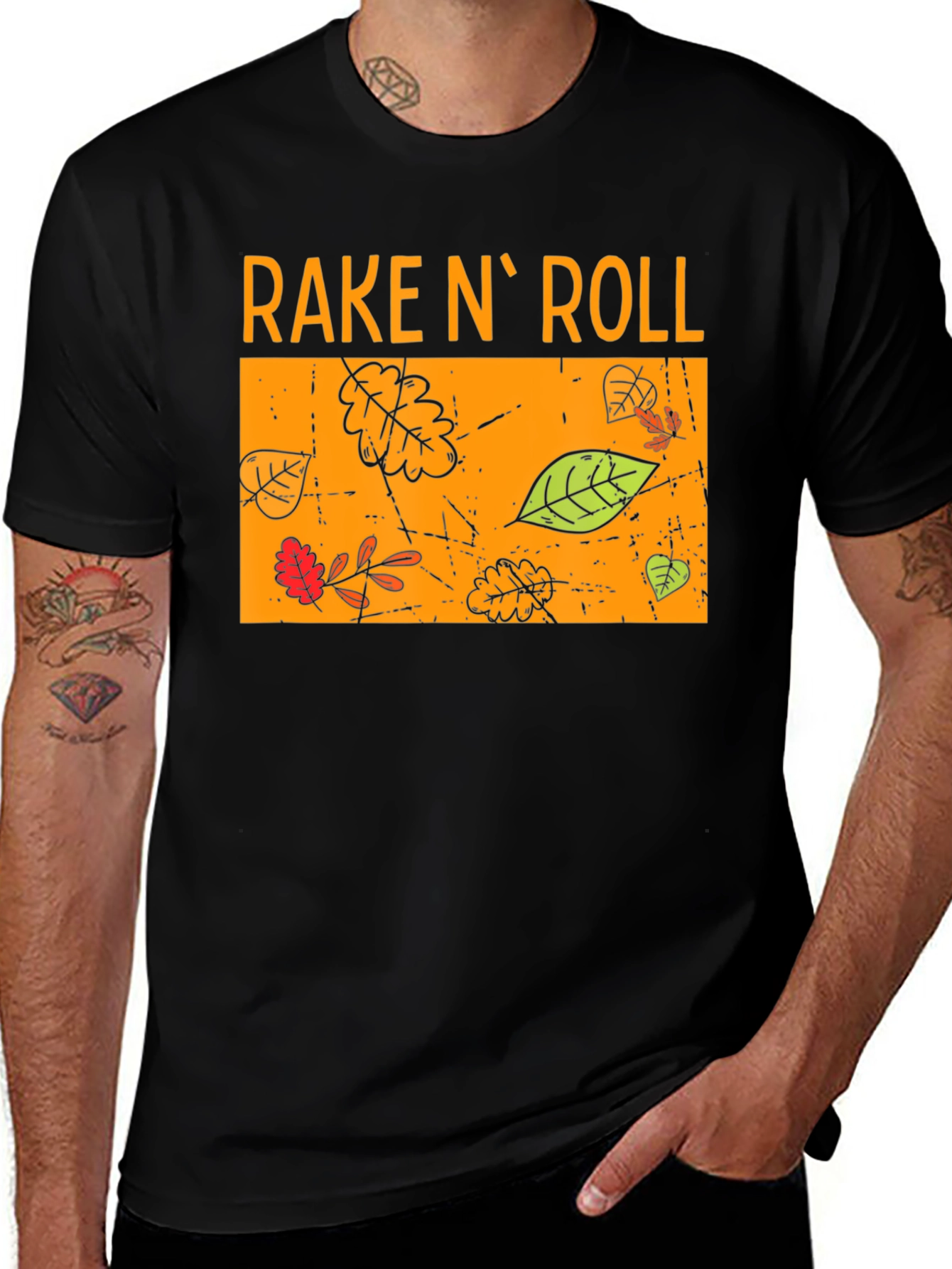 Variant 25 of Rake n' Roll Fall Leaves T-Shirt