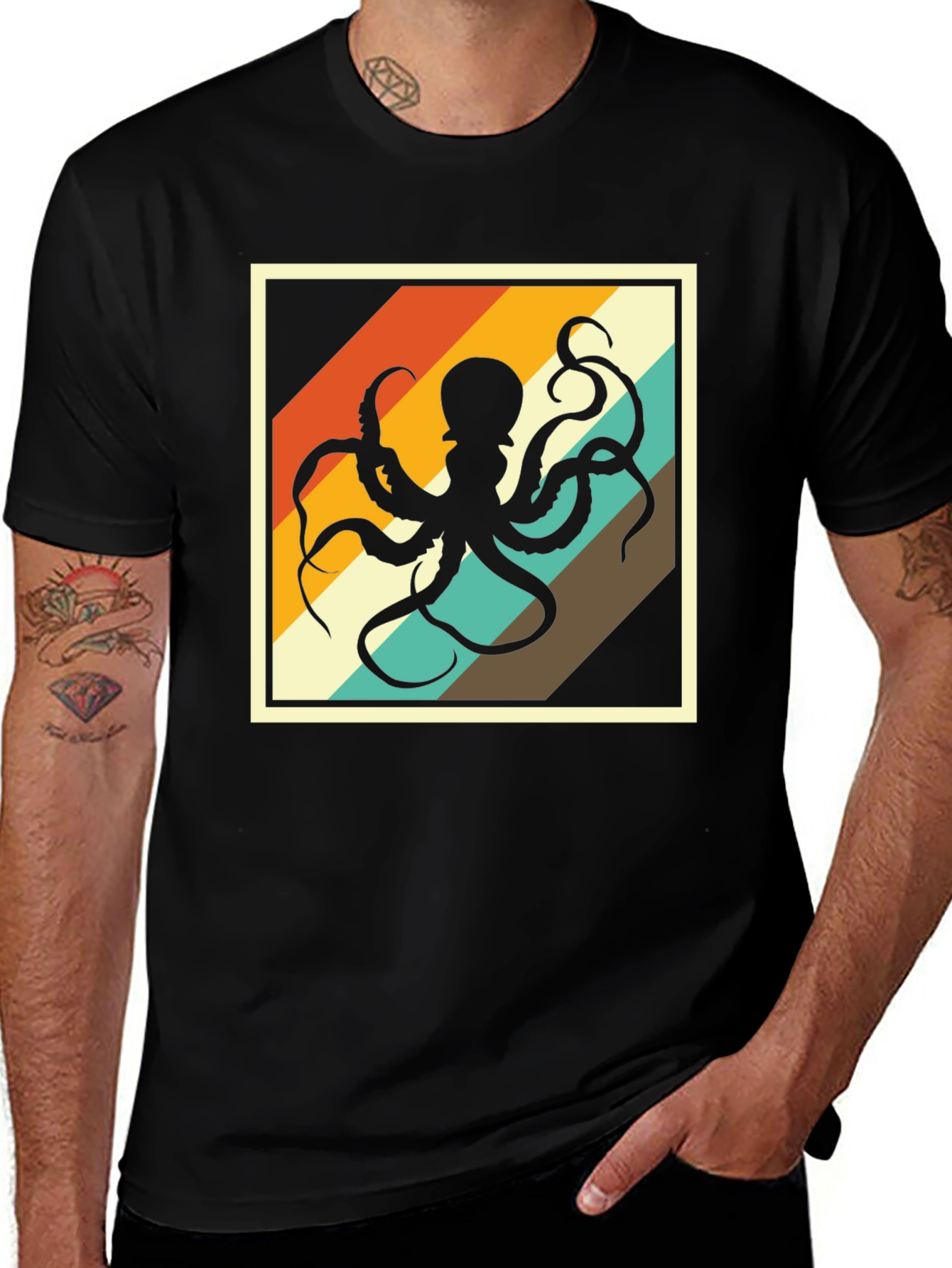 Variant 7 of Retro Octopus Graphic Tee