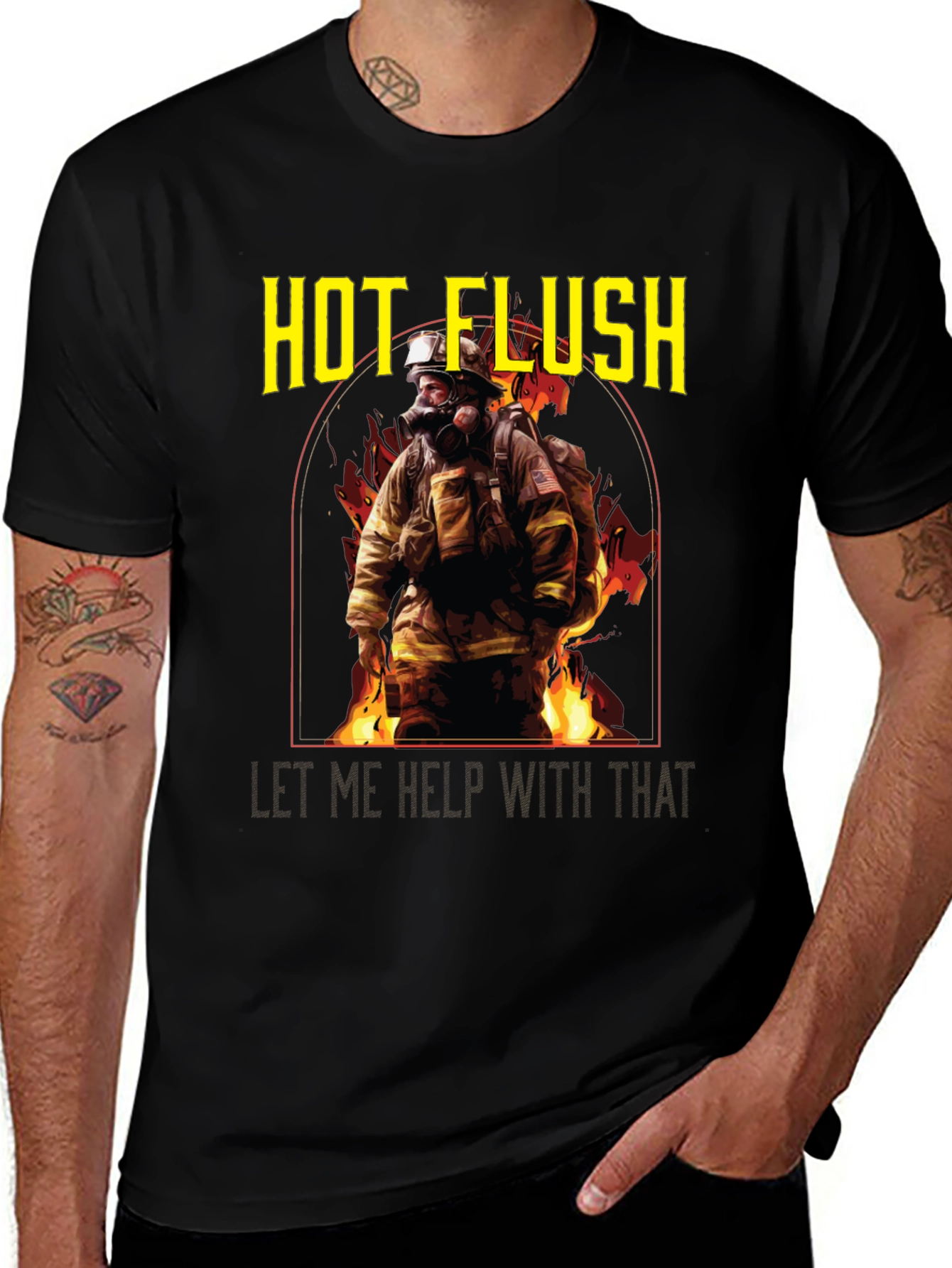 Variant 4 of Hot Flush Firefighter T-Shirt