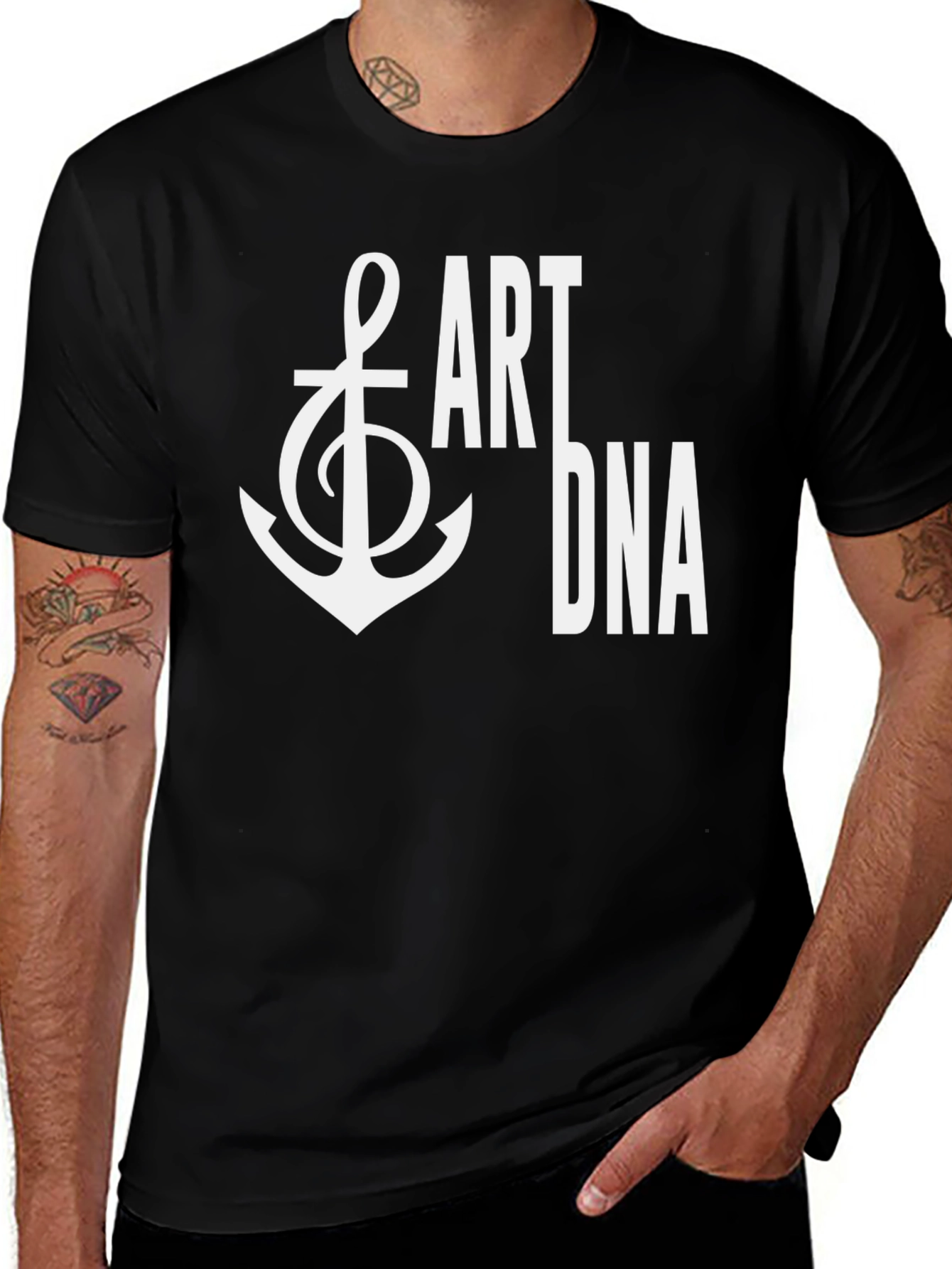Art DNA Graphic Tee - Black Casual T-Shirt