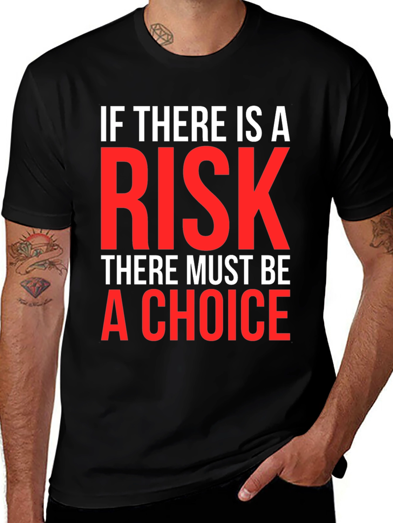 Variant 23 of Risk and Choice Graphic T-Shirt - Black