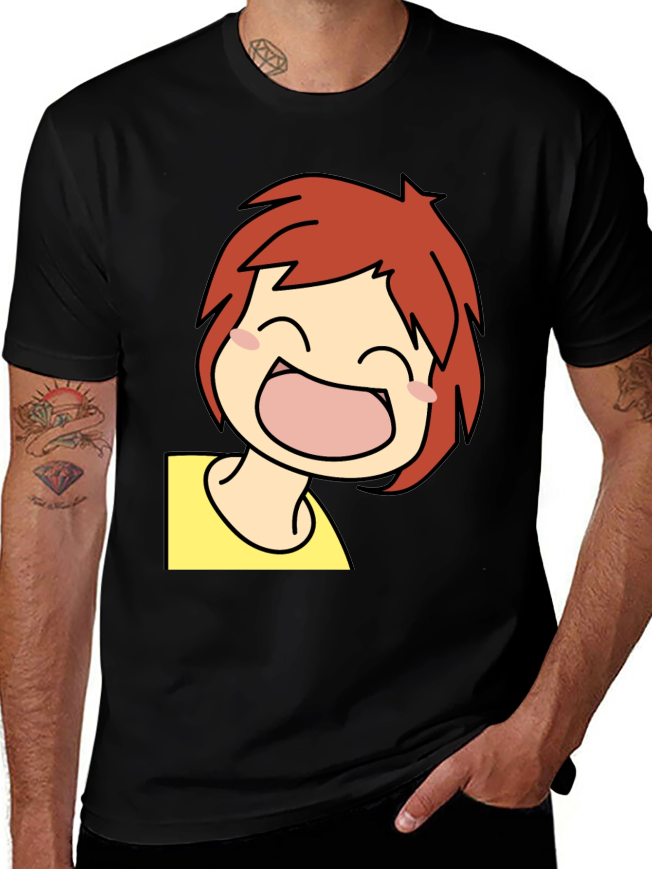 Variant 20 of Cartoon Character Black T-Shirt