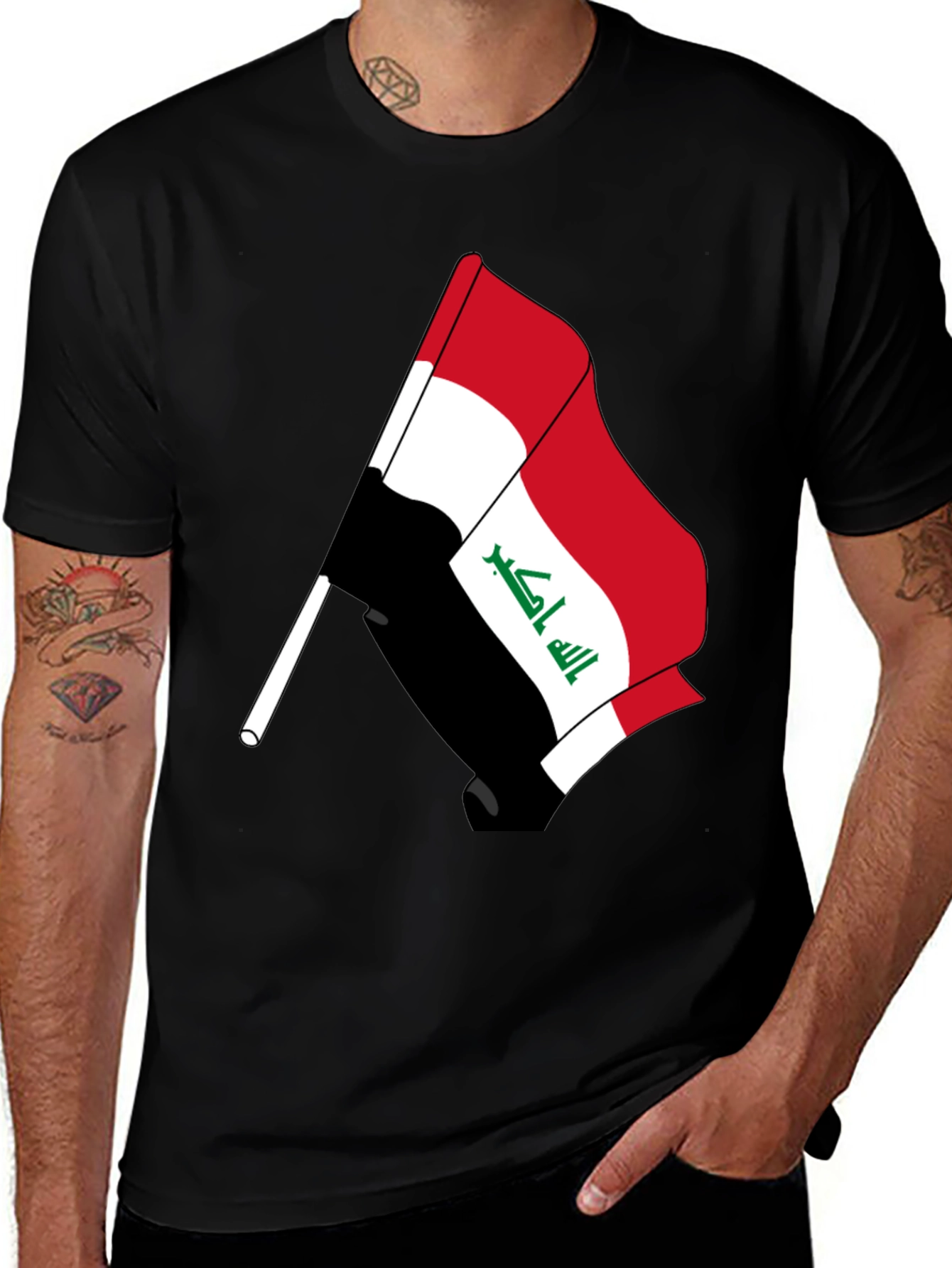 Variant 12 of Iraq Flag T-Shirt - Patriotic Pride
