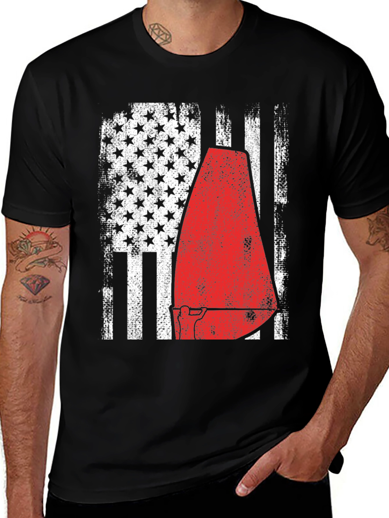 Variant 16 of American Flag Fire Hydrant T-Shirt