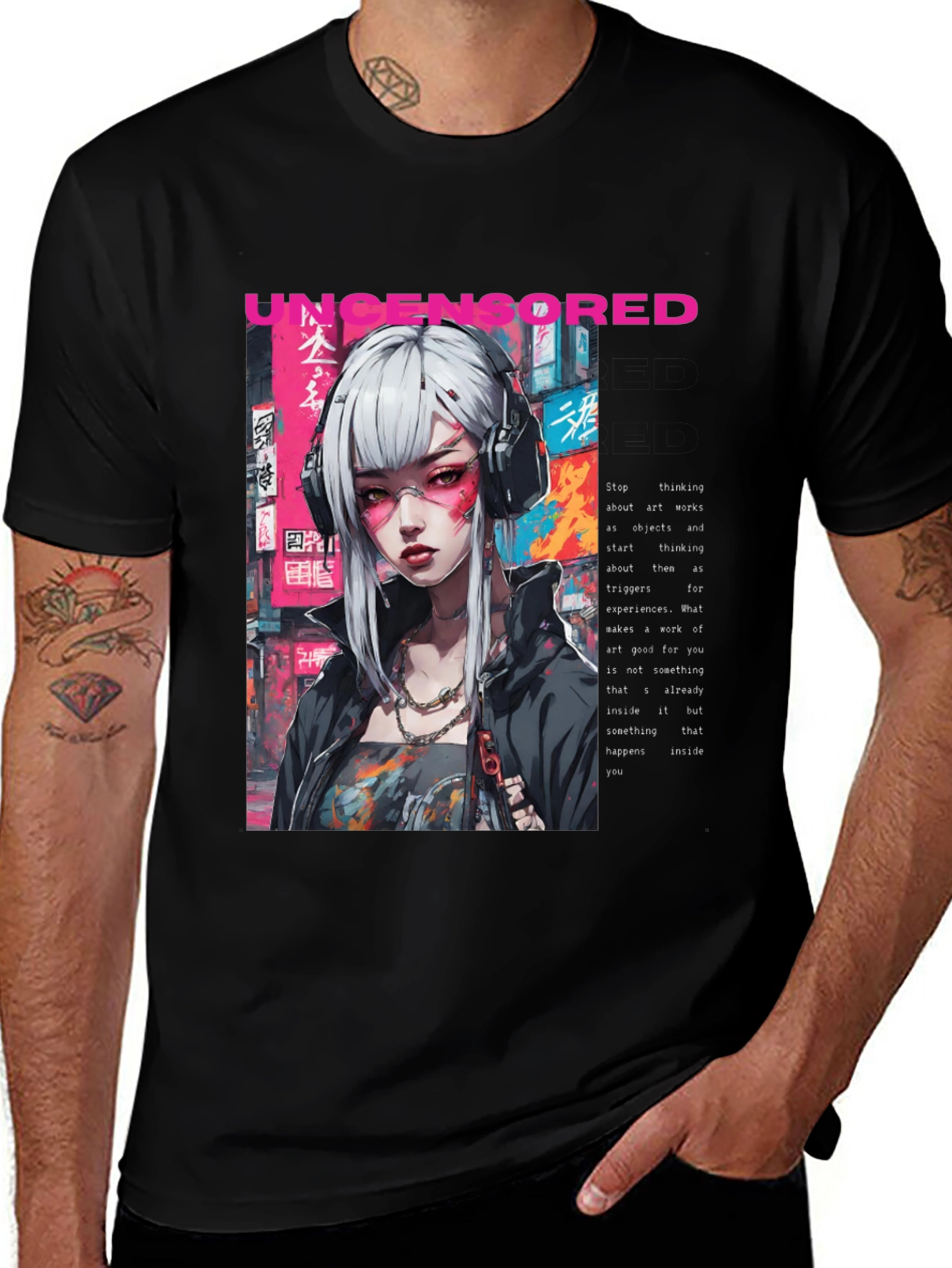 Variant 22 of Uncensored Anime Girl Graphic T-Shirt