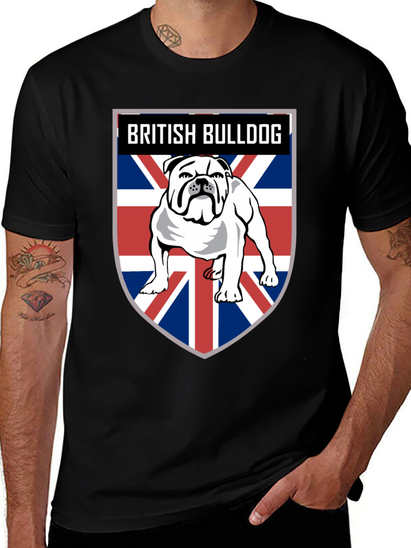 British Bulldog Union Jack Men's T-Shirt