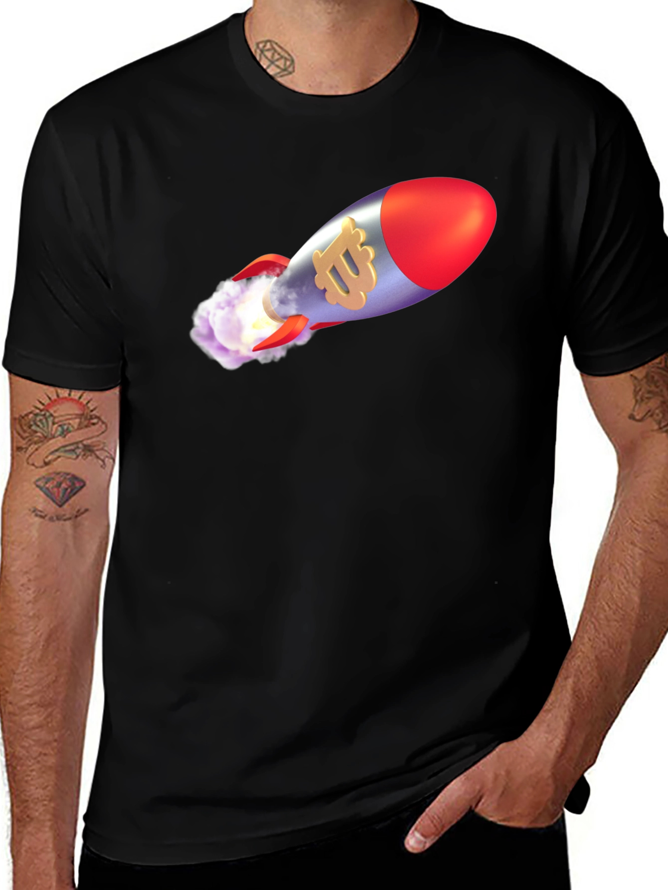 Bitcoin Rocket T-Shirt - Crypto to the Moon!