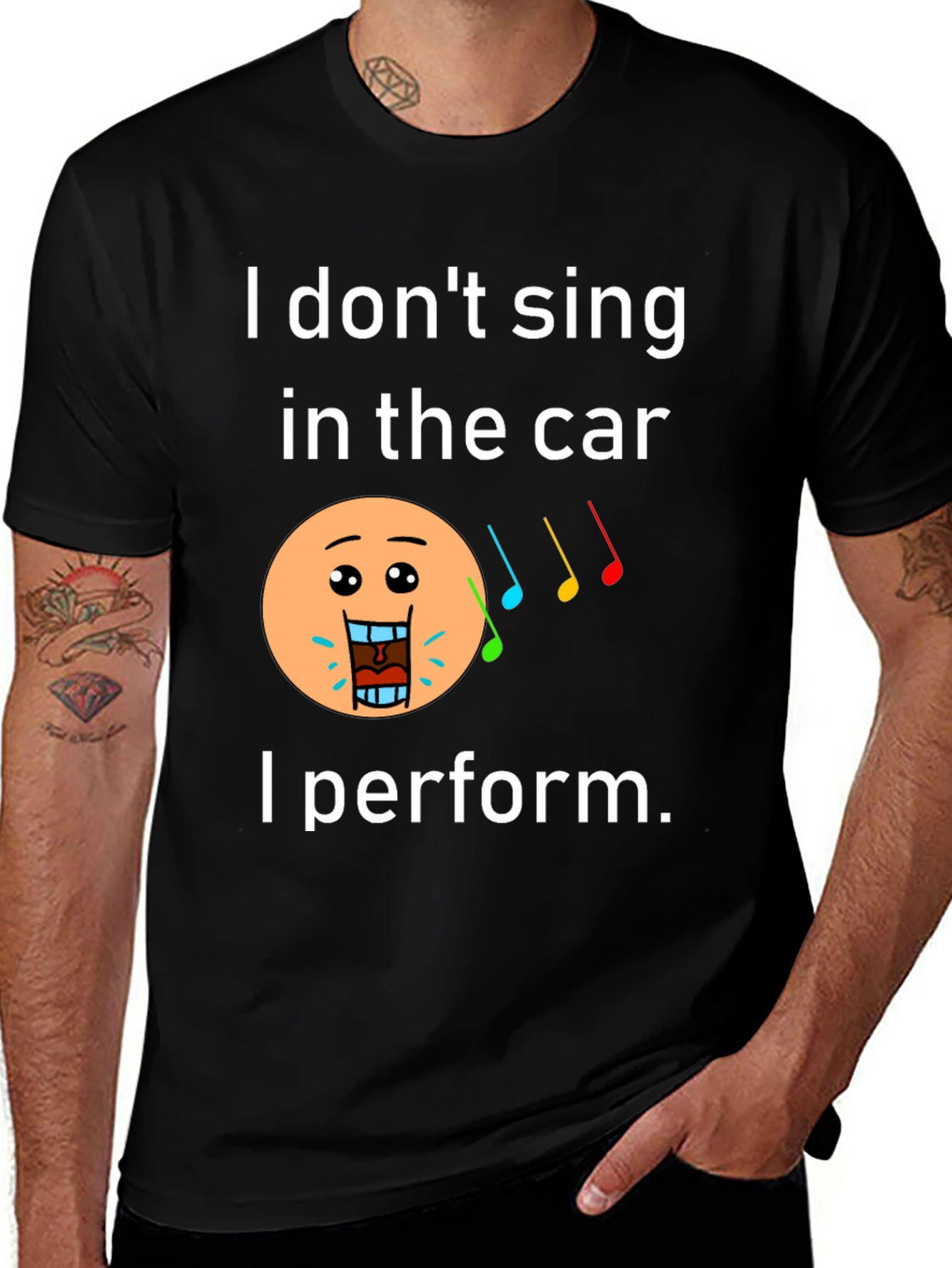 Variant 14 of Funny "I Perform" Singing T-Shirt