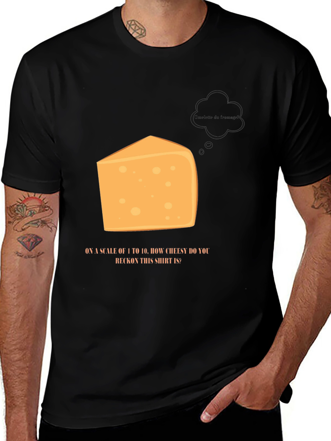 Variant 23 of Cheesy Humor T-Shirt - Omelette du Fromage?