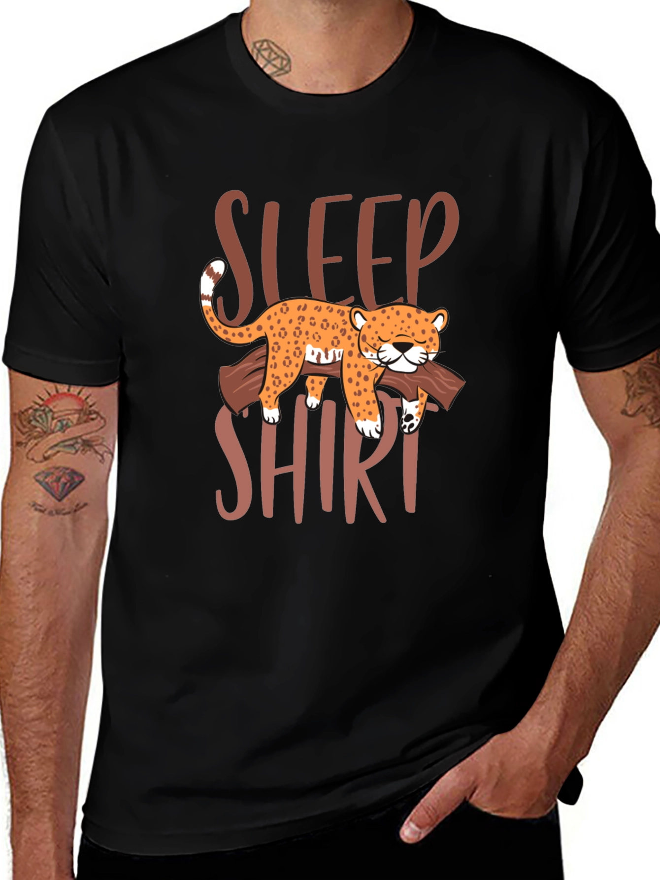 Variant 27 of Sleep Shirt Leopard Graphic Tee
