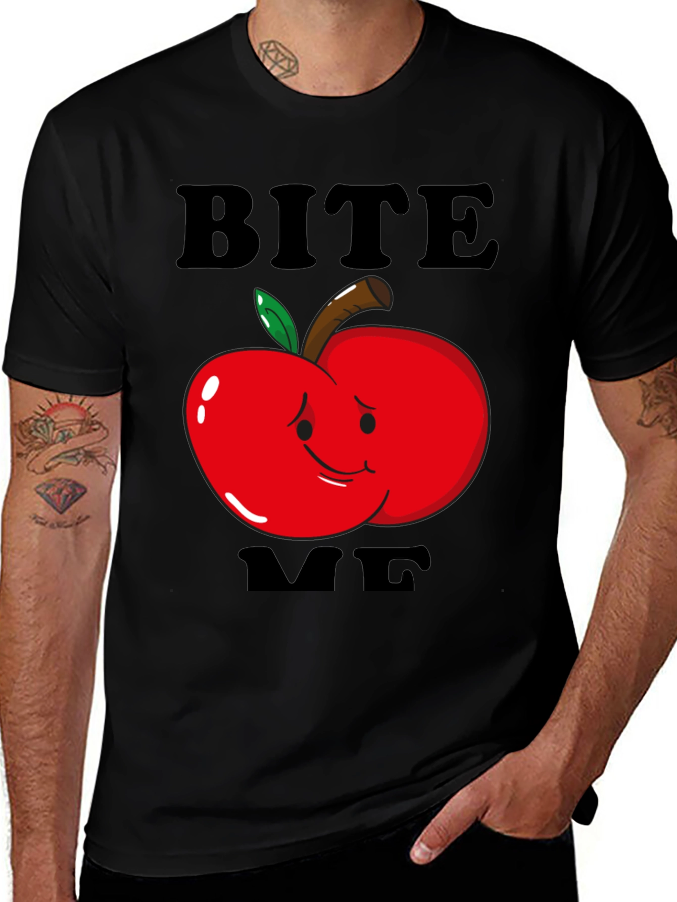 Variant 27 of Bite Me Apple Graphic T-Shirt