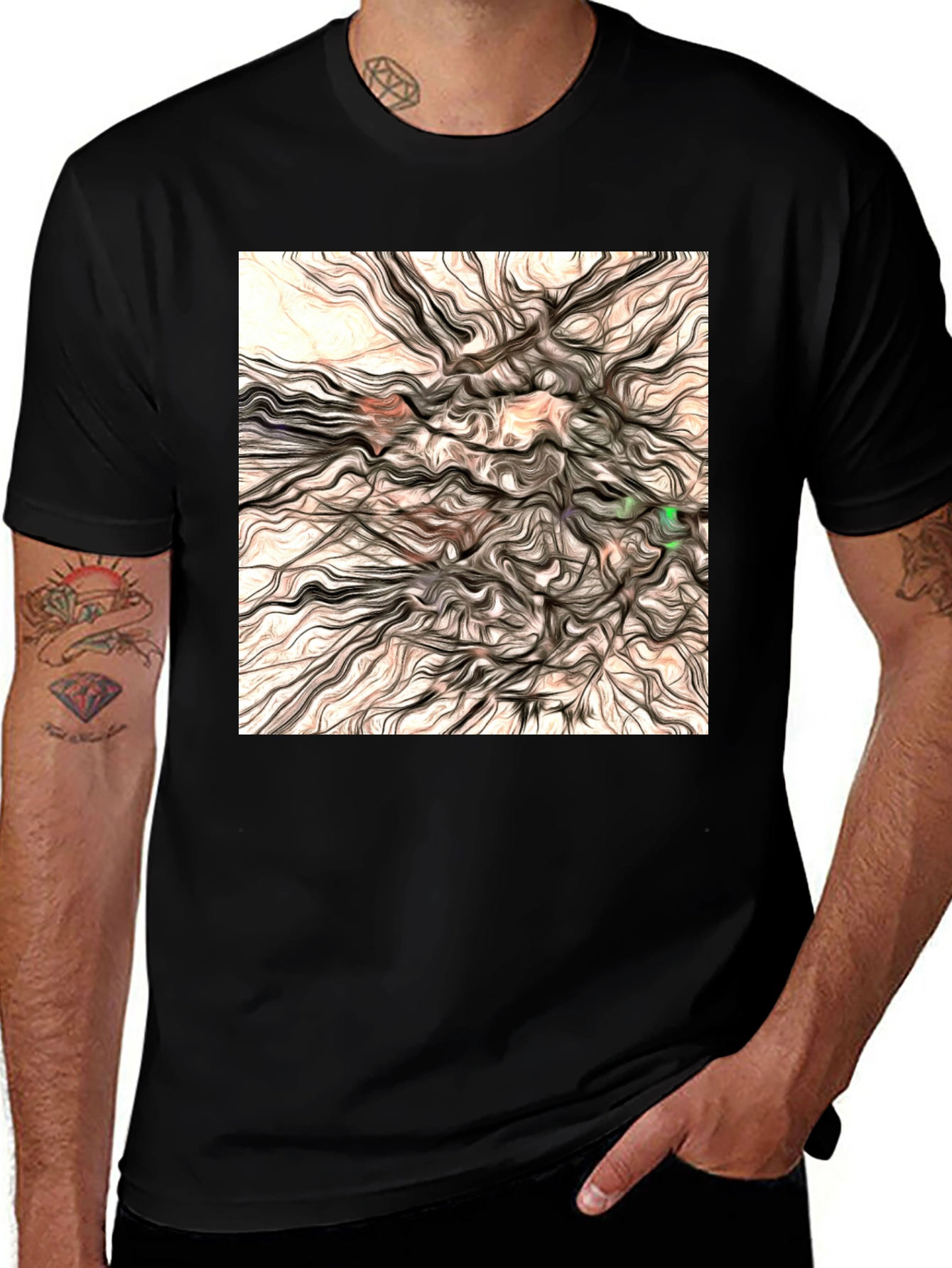 Variant 18 of Abstract Art Graphic Tee - Modern Style