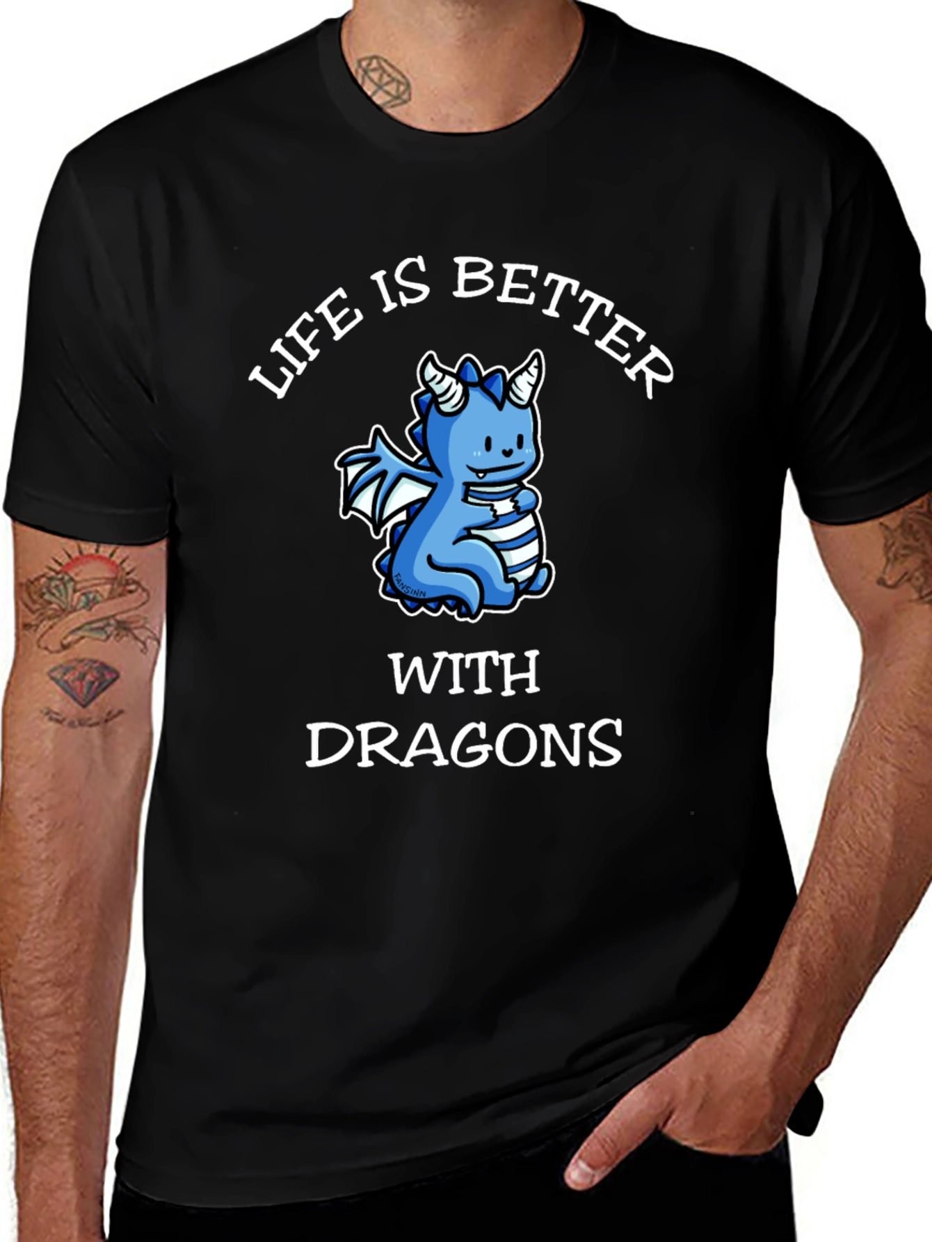 Variant 14 of Life is Better With Dragons T-Shirt - Cute Dragon Design