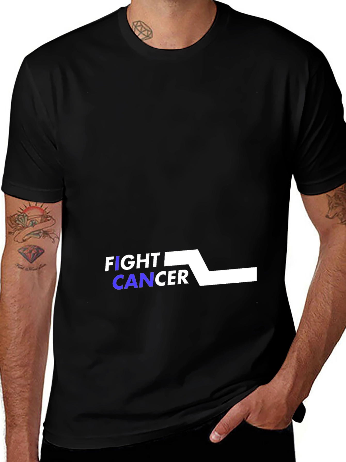 Variant 26 of Fight Cancer Awareness T-Shirt - Black