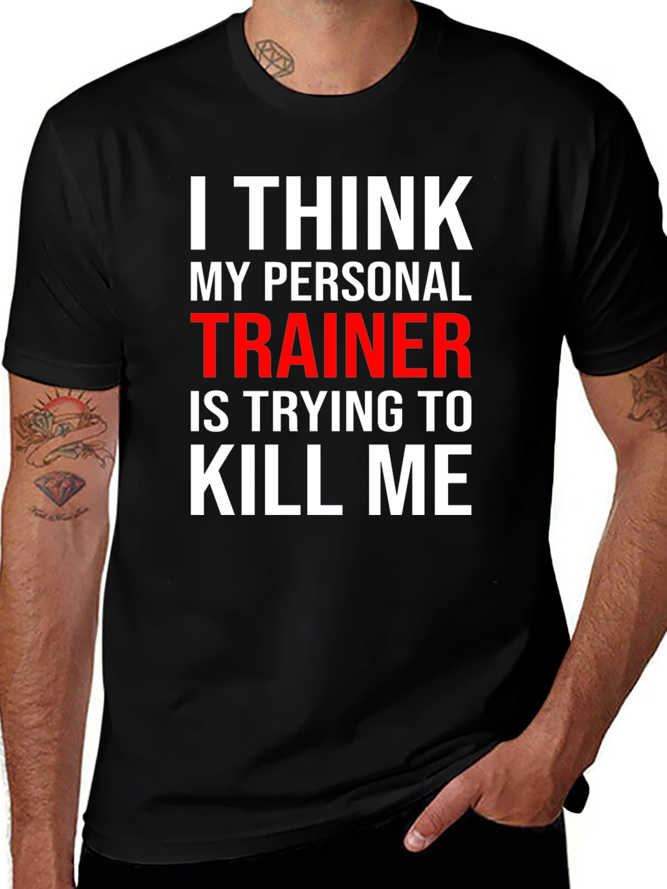 Variant 16 of Funny Personal Trainer Workout T-Shirt