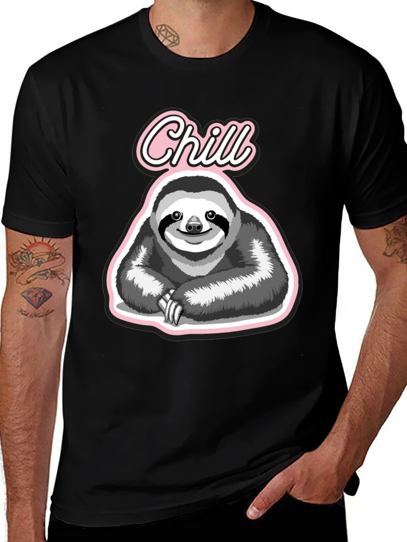Variant 13 of Chill Sloth Graphic T-Shirt - Relaxed Fit