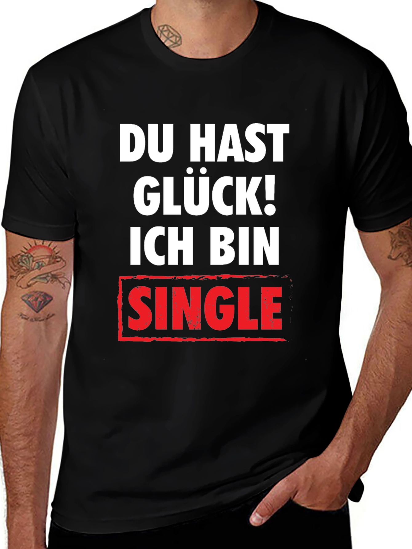 Variant 29 of Du Hast Glück! Single Graphic T-Shirt - Unisex