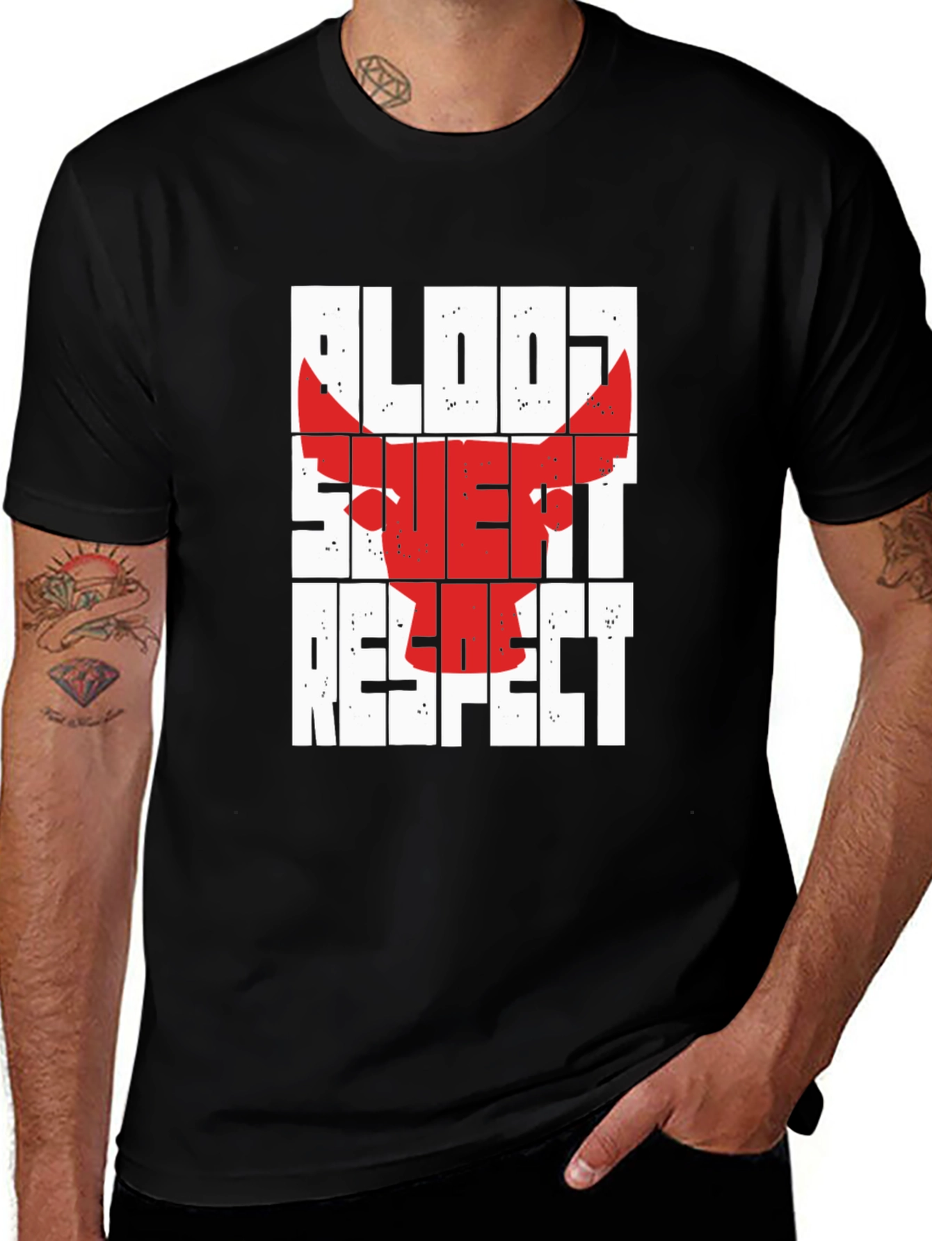 Variant 7 of Blood Sweat Respect Graphic T-Shirt